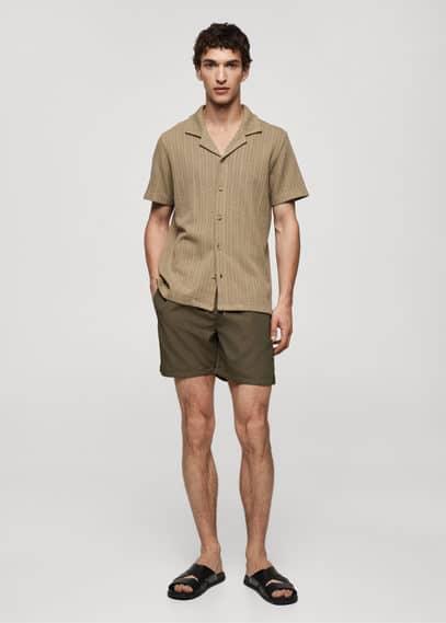 Plain lace swimsuit - Men | MANGO USA Product Image