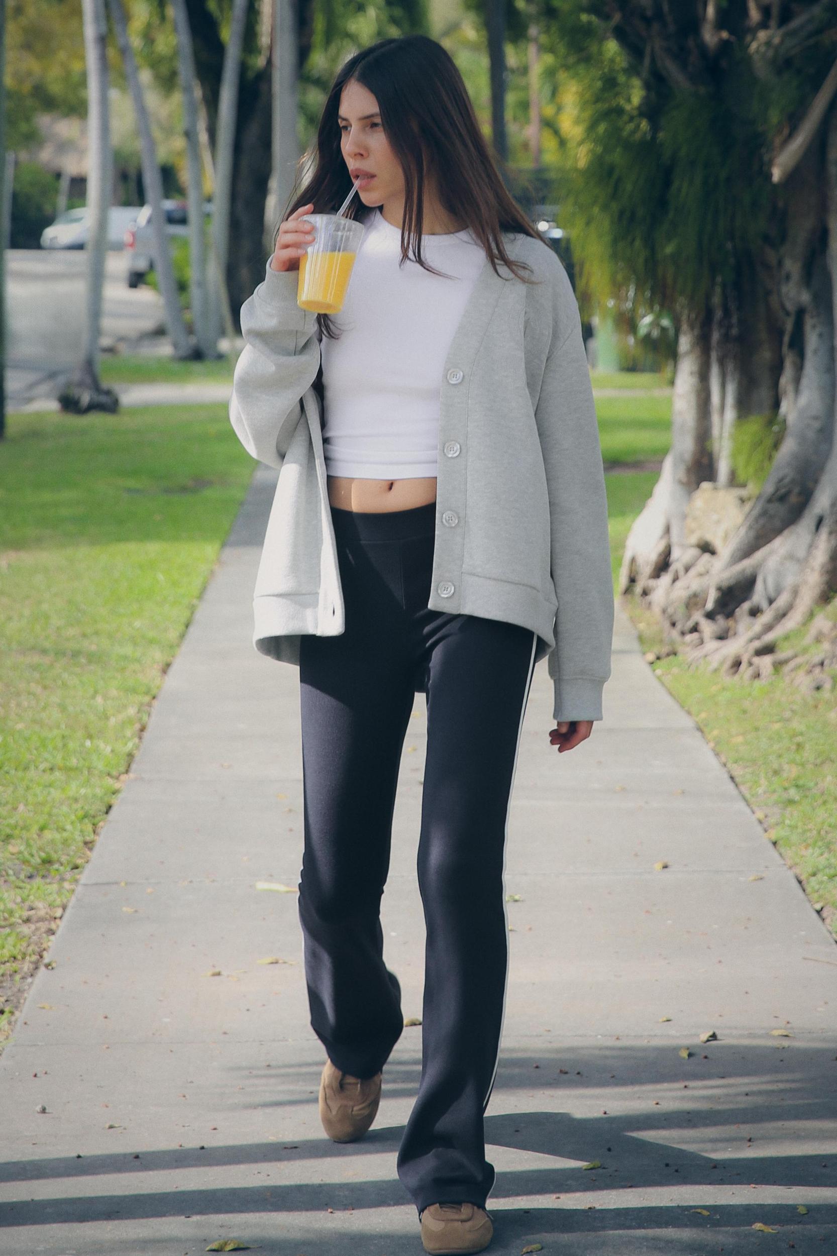 SIDE STRIPE FLARED LEGGINGS Product Image