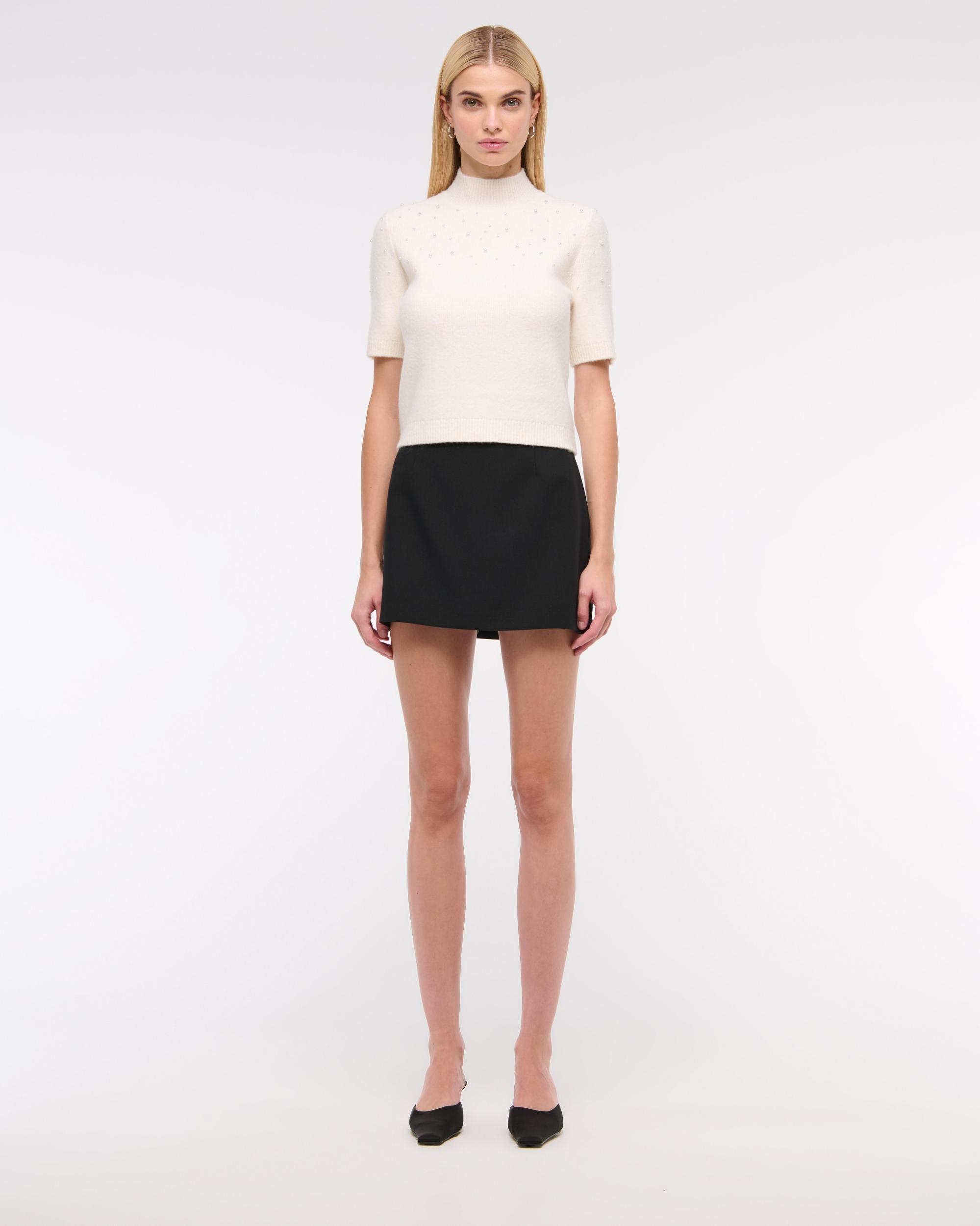 Lurex Mockneck Sweater Tee Product Image