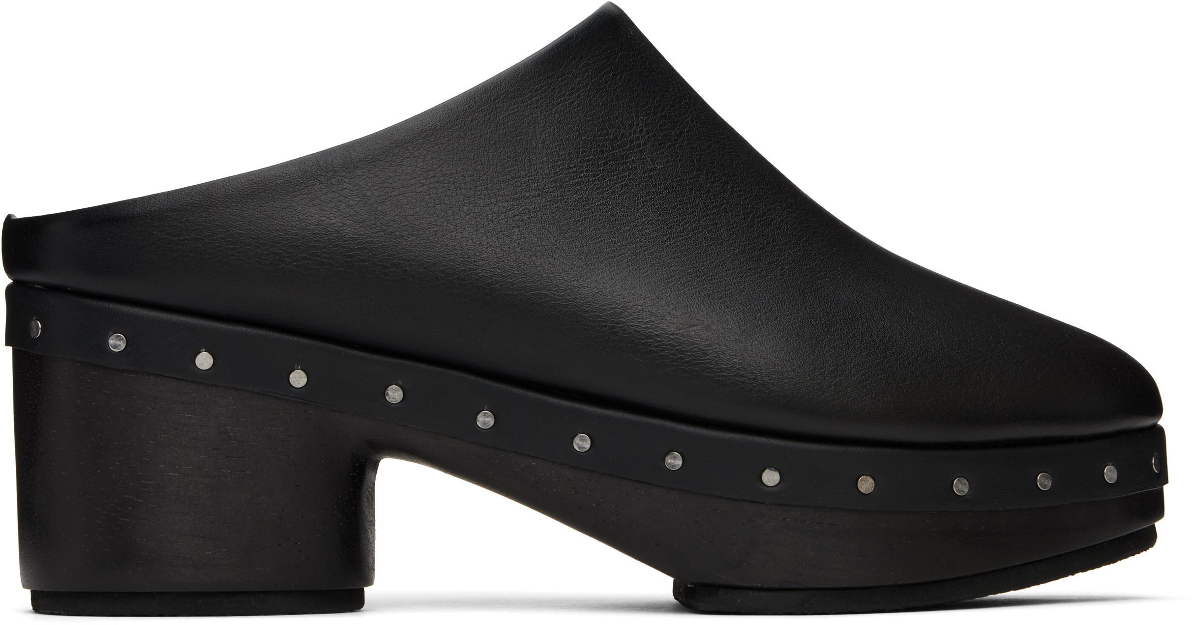 LAUREN MANOOGIAN Black Studio Clogs In B01 Black Product Image
