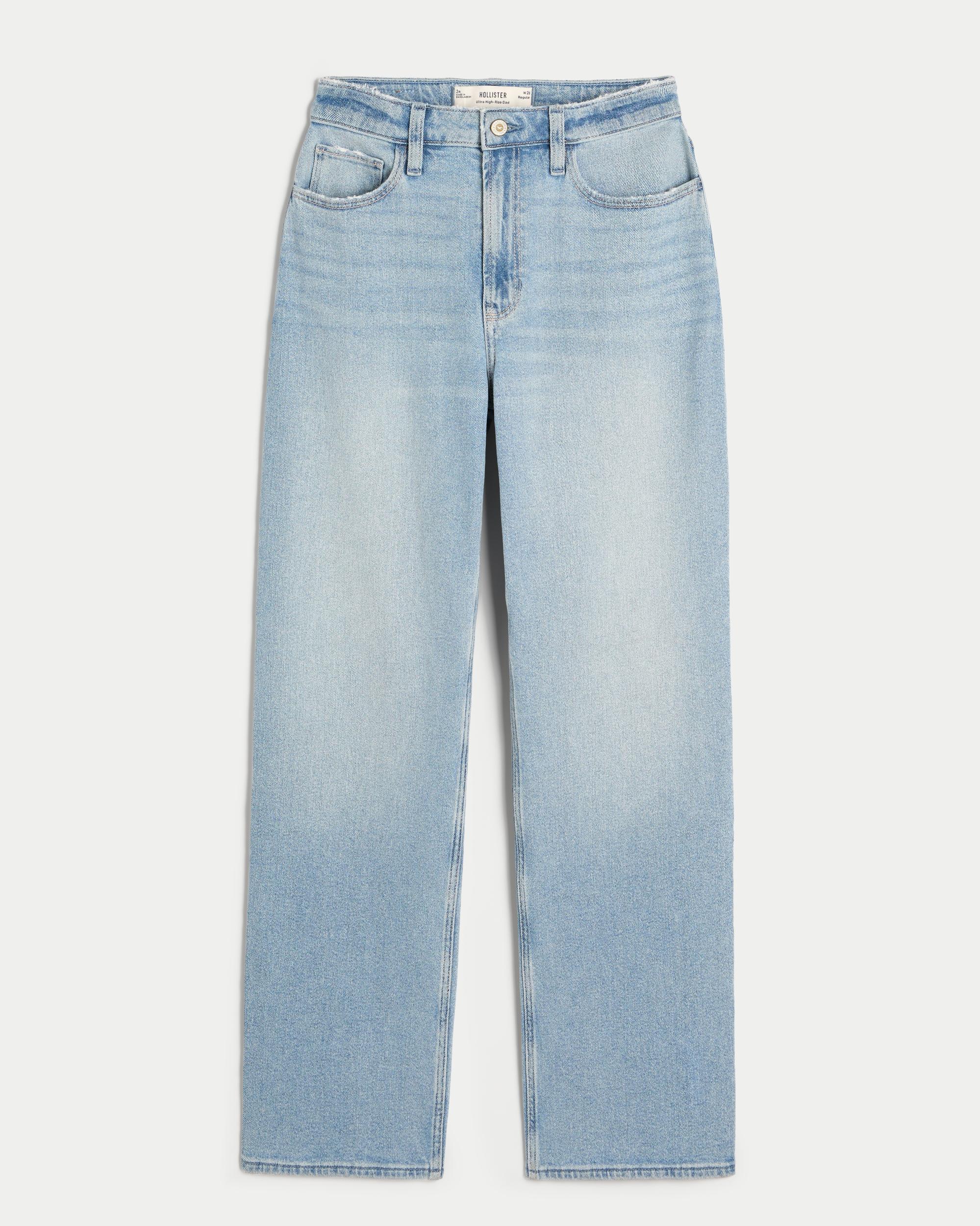 Ultra High-Rise Washed Black Dad Jeans Product Image
