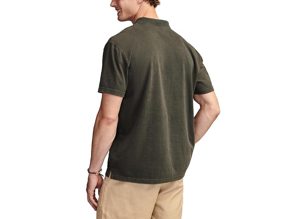 Lucky Brand Oversized Eco Jersey Short Sleeve Polo (Jet ) Men's Clothing Product Image