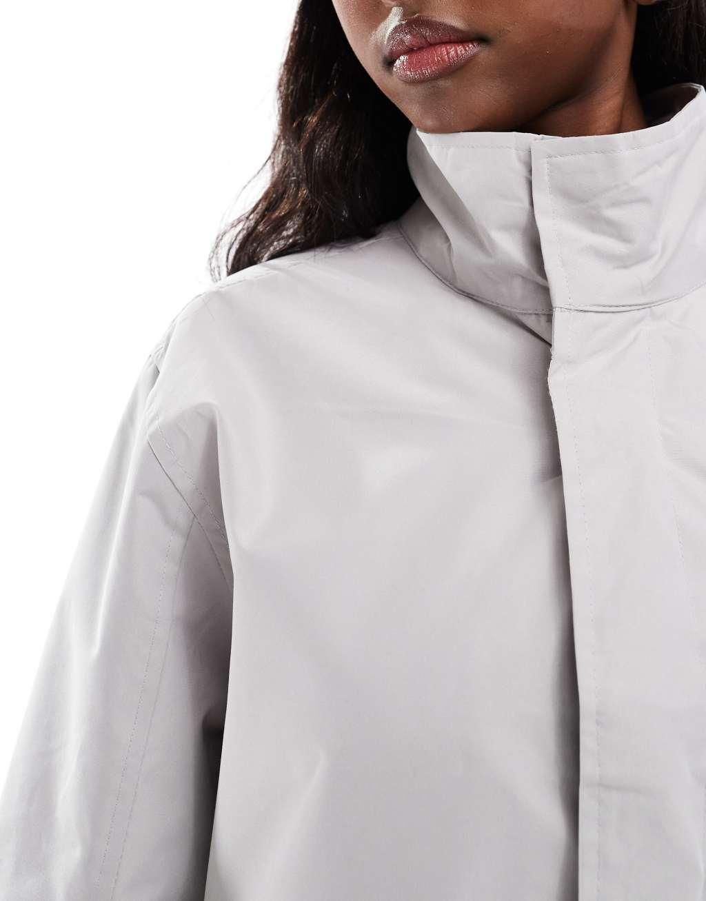 French Connection lined funnel neck trench jacket in light gray Product Image