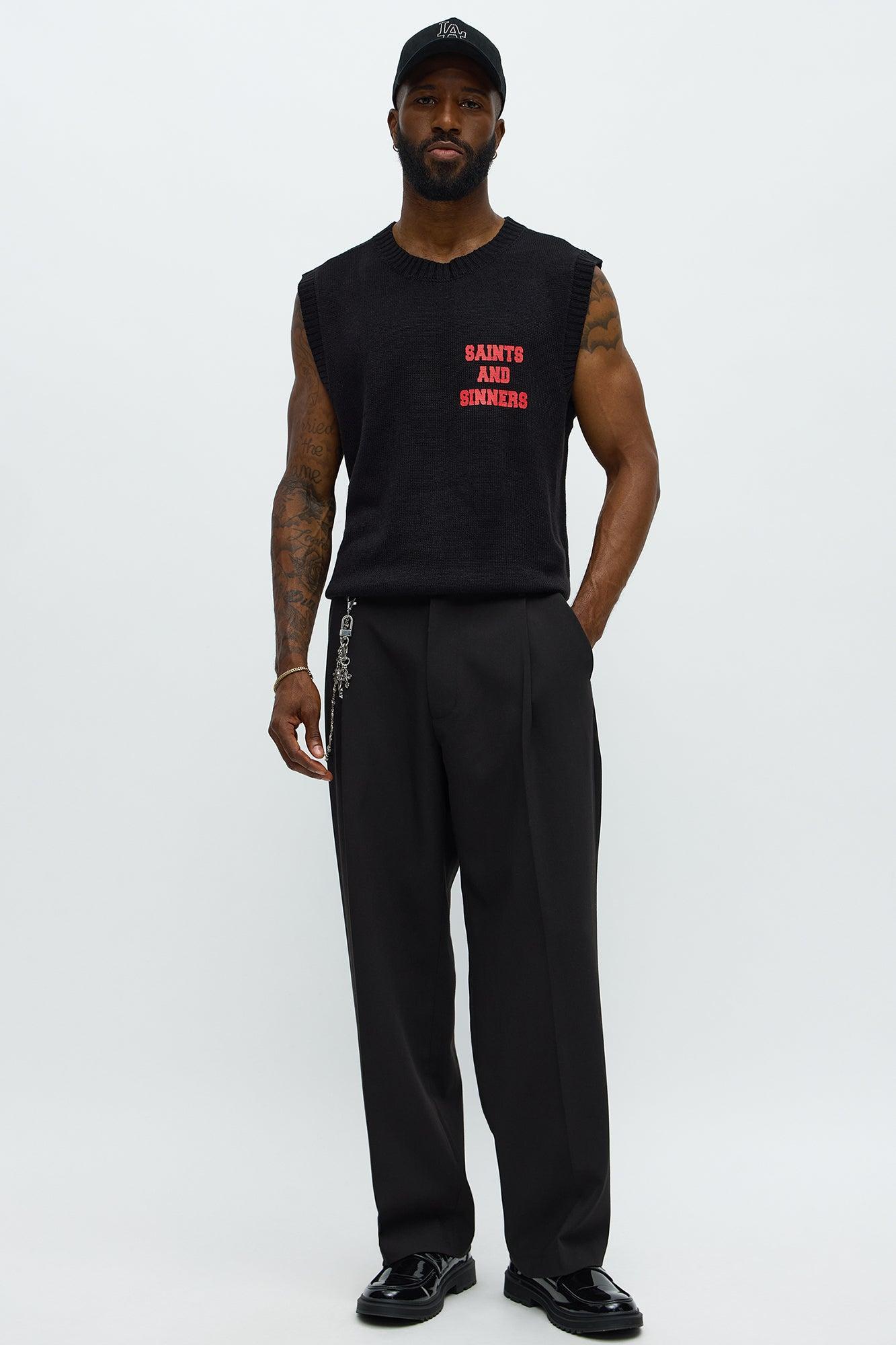 Social Club Sweater Vest - Black Product Image