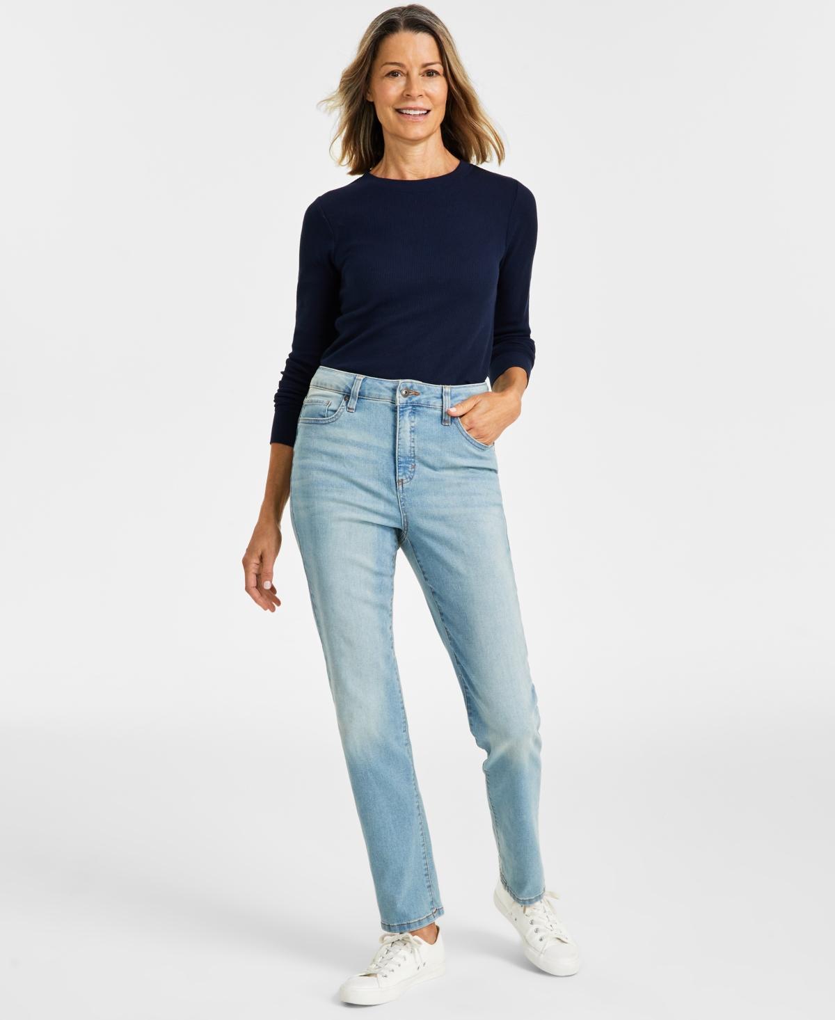 Style & Co Womens High Rise Straight-Leg Jeans, Regular, Short and Long Lengths, Created for Macys Product Image