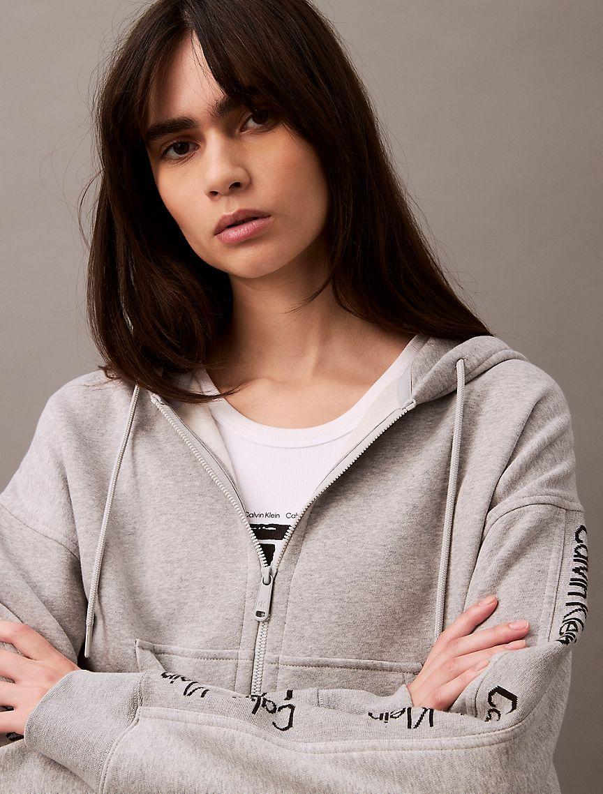 Logo Tape Fleece Zip Hoodie Product Image
