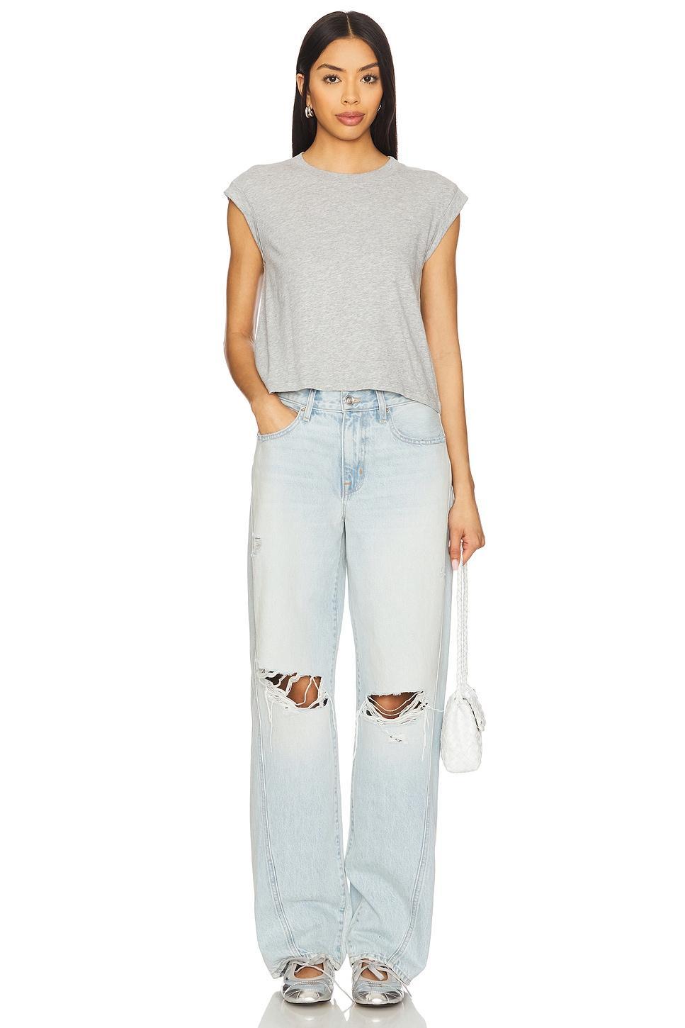 Rolled Cuff Boxy Tee Bobi Product Image