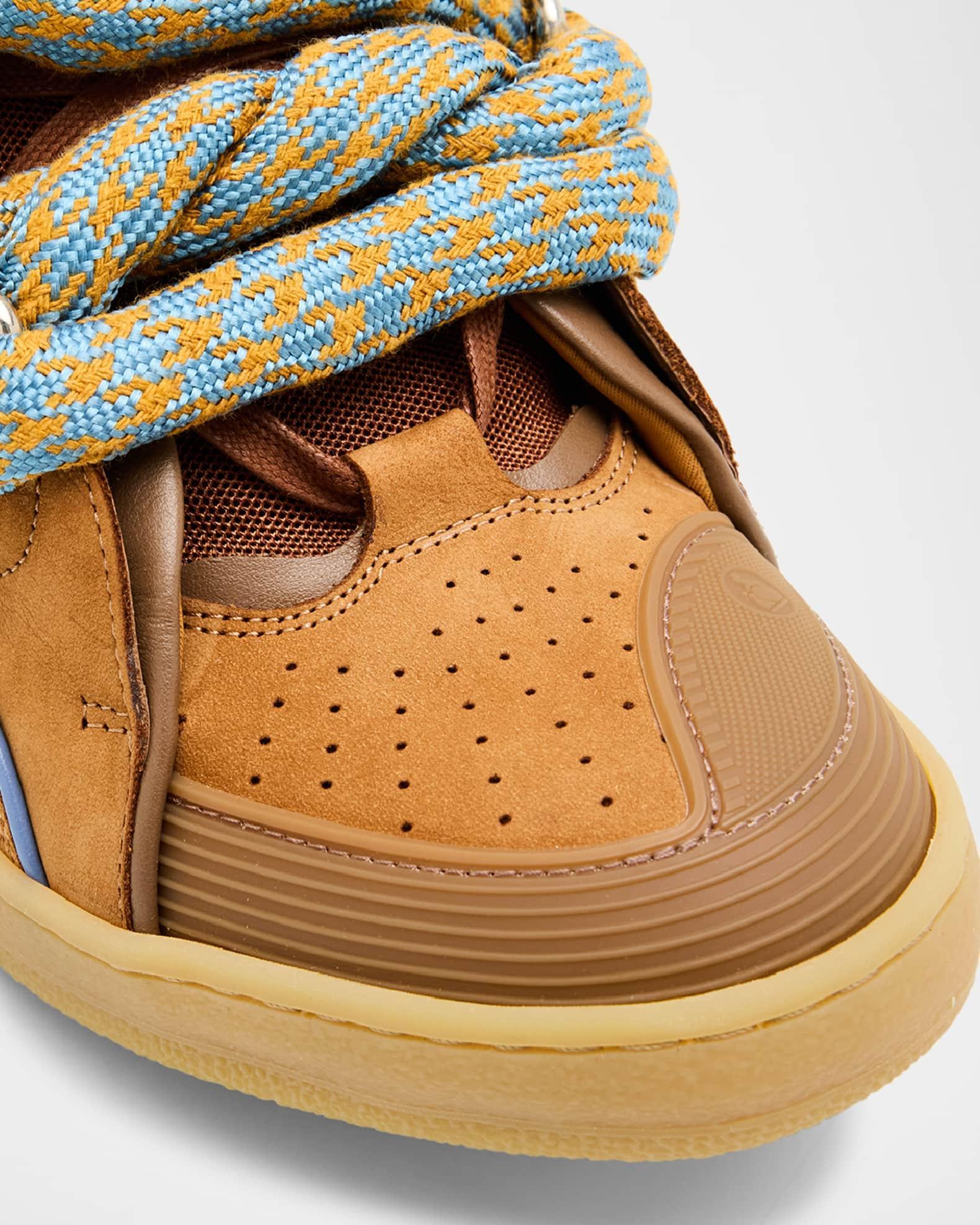 Men's Curb Leather Low-Top Sneakers Product Image