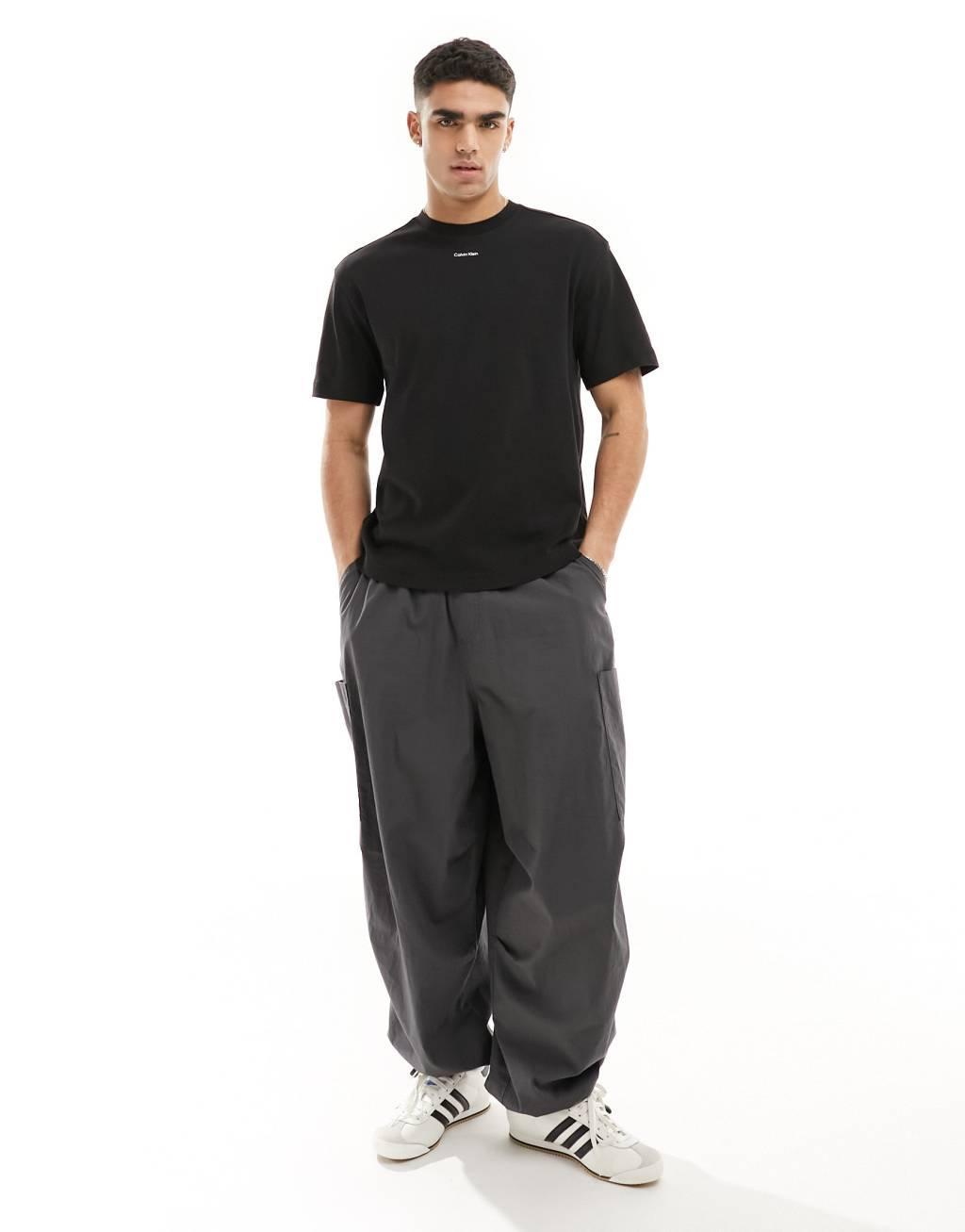 Calvin Klein nano logo t-shirt in black Product Image