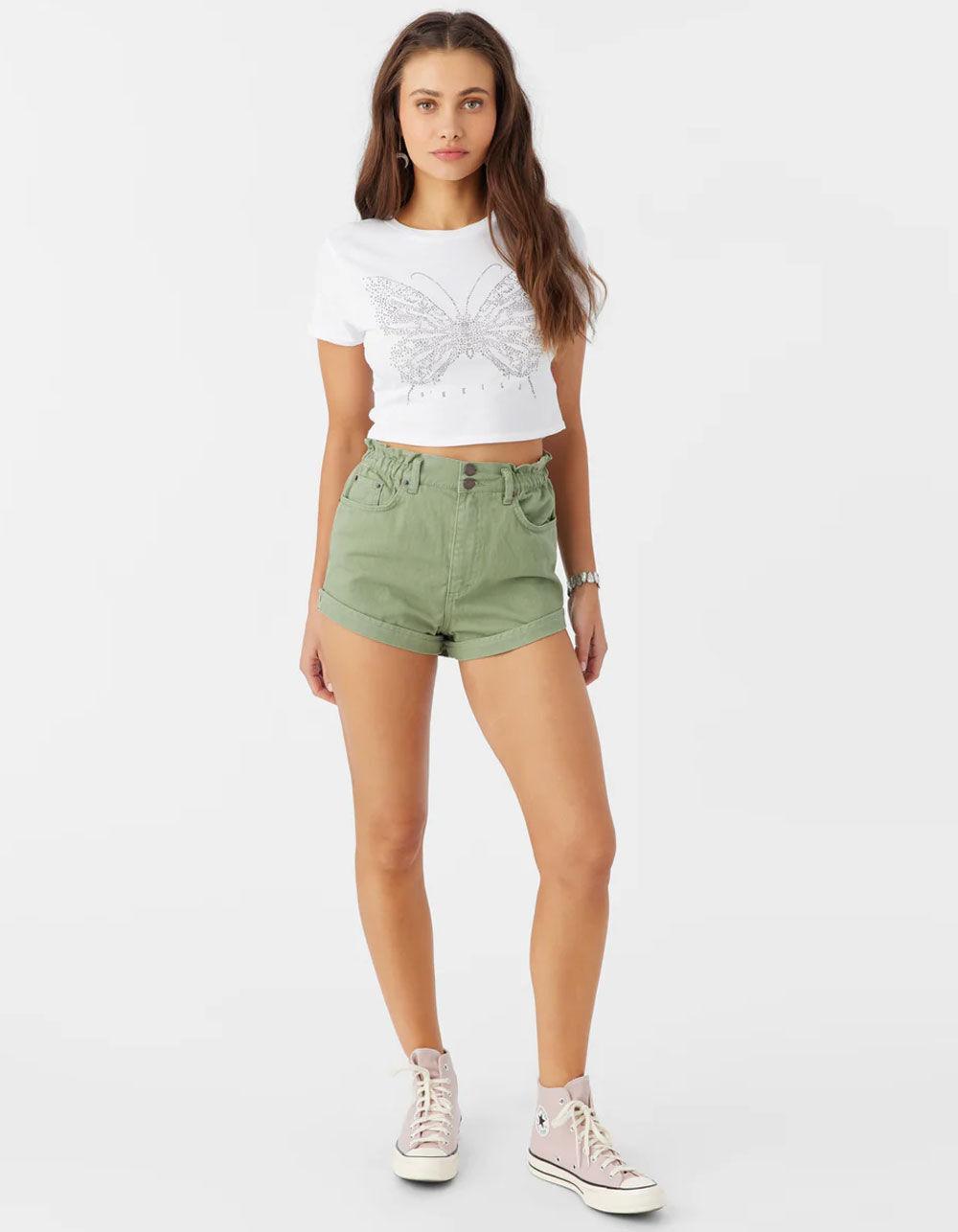 O'NEILL Y2K Butterfly Womens Baby Tee - WHITE Product Image