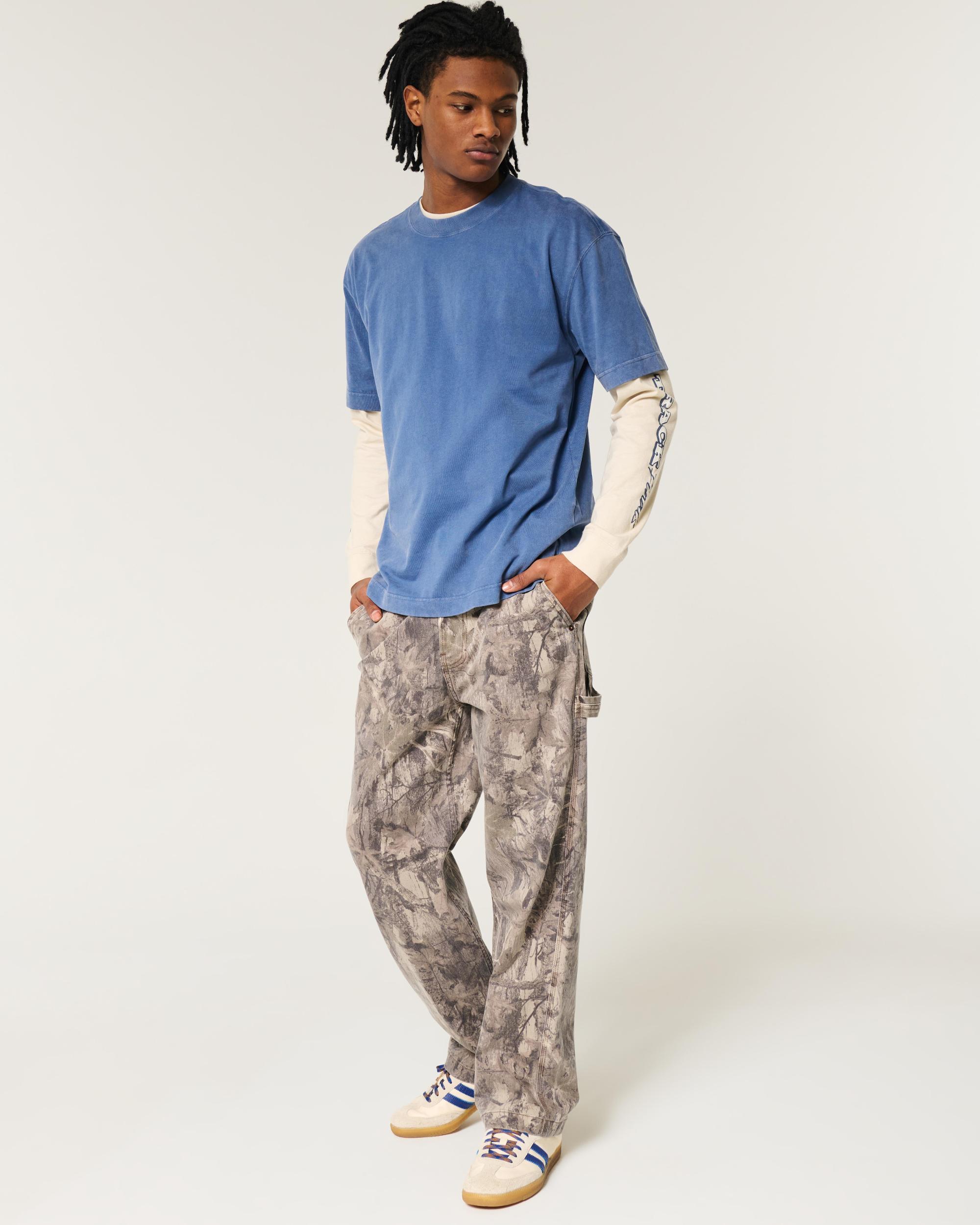 Boxy Heavyweight Washed Crew T-Shirt Product Image