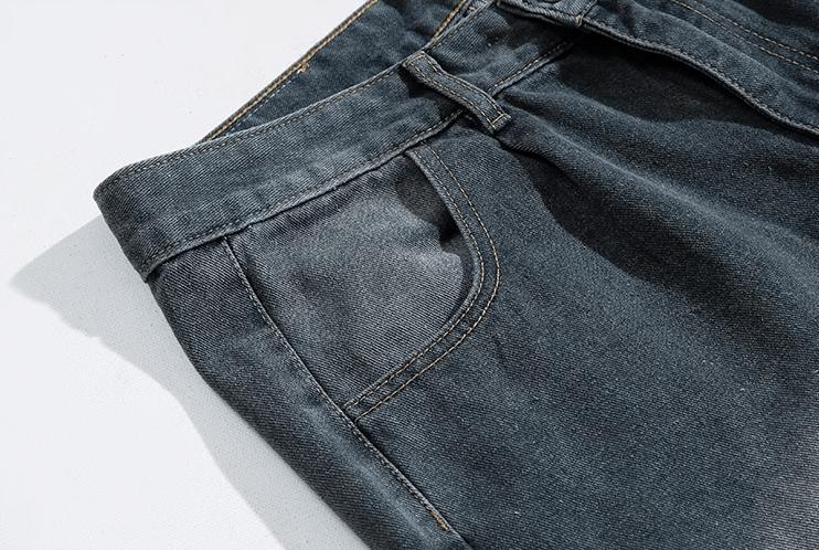 RT No. 11076 WASHED BLUE STRAIGHT DENIM JEANS Product Image