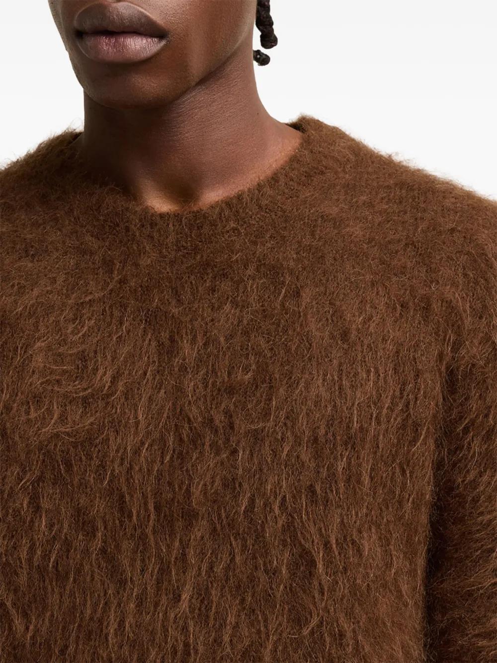alpaca-mohair blend brushed sweater Product Image