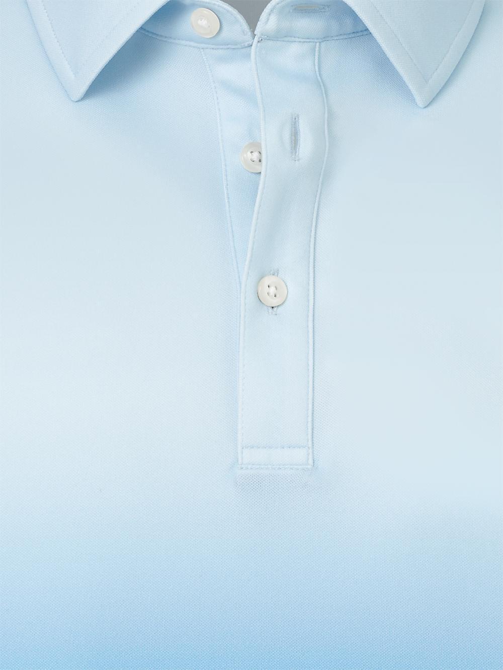 Performance Blend Three Button Polo - Blue Product Image