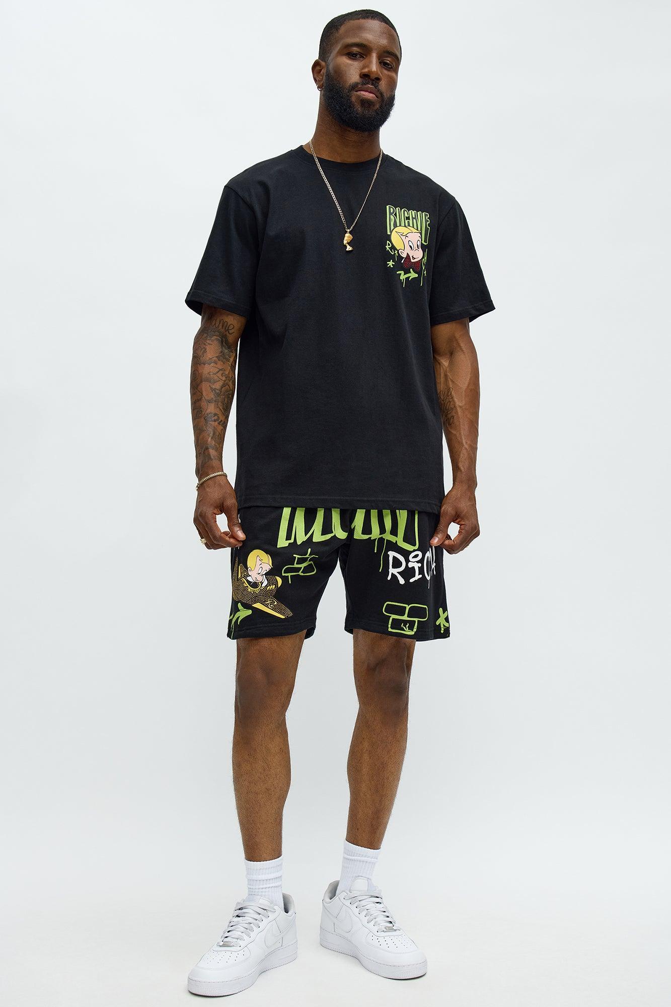Richie Rich Fly Sweatshorts - Black Product Image