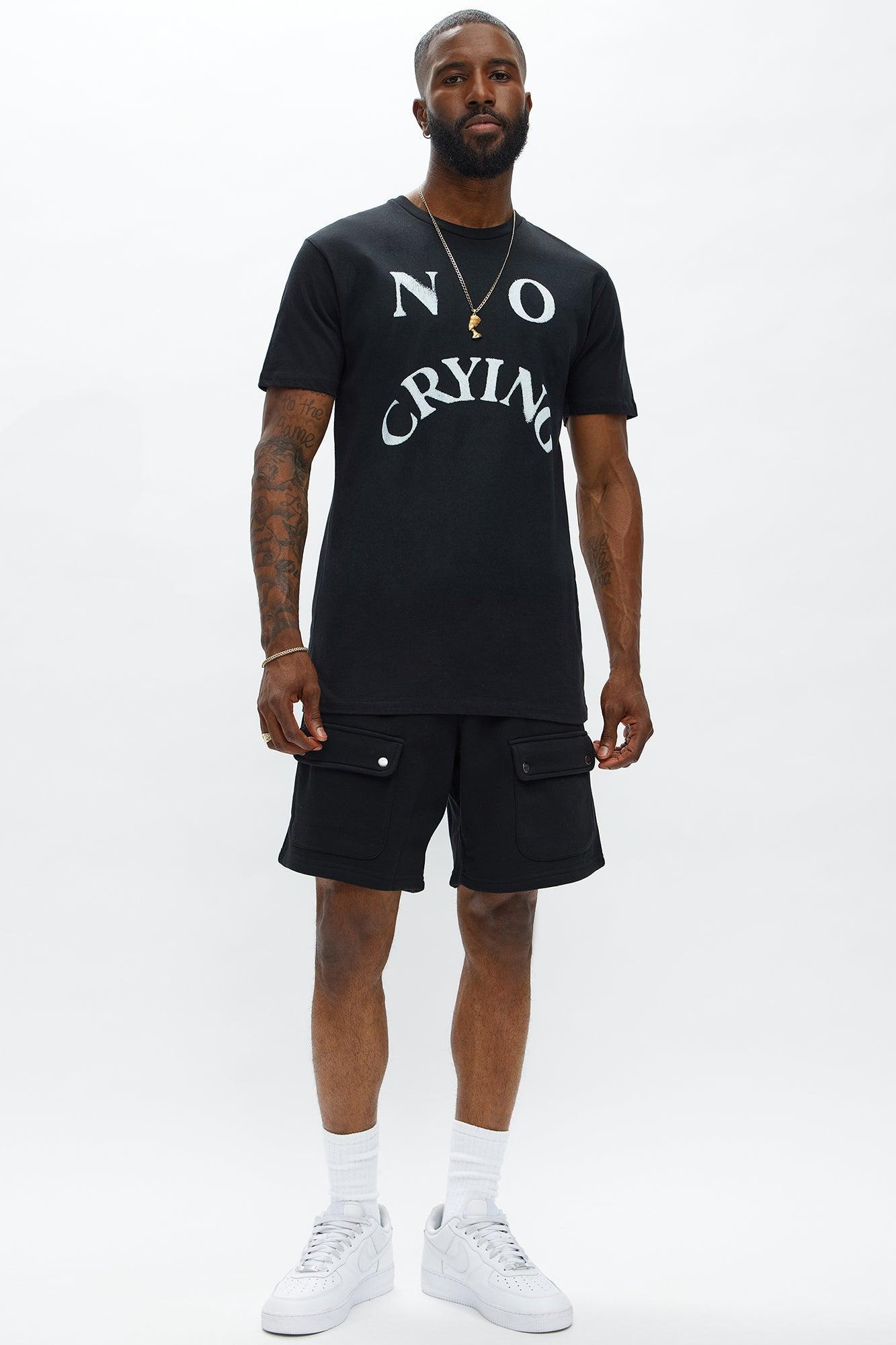No Crying On The Yacht Short Sleeve Tee - Black Male Product Image