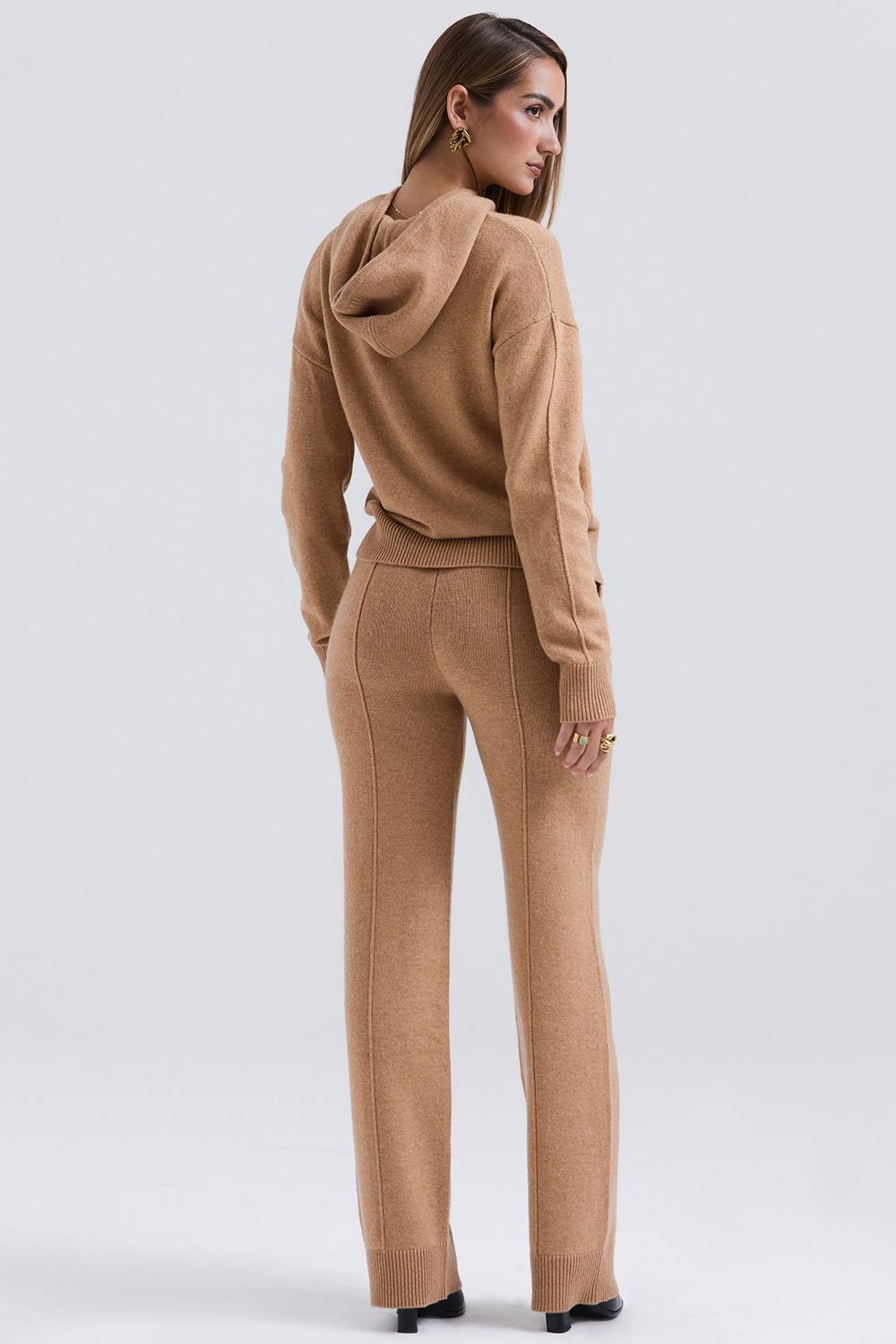 Yalina  camel cashmere blend trousers - sale Product Image