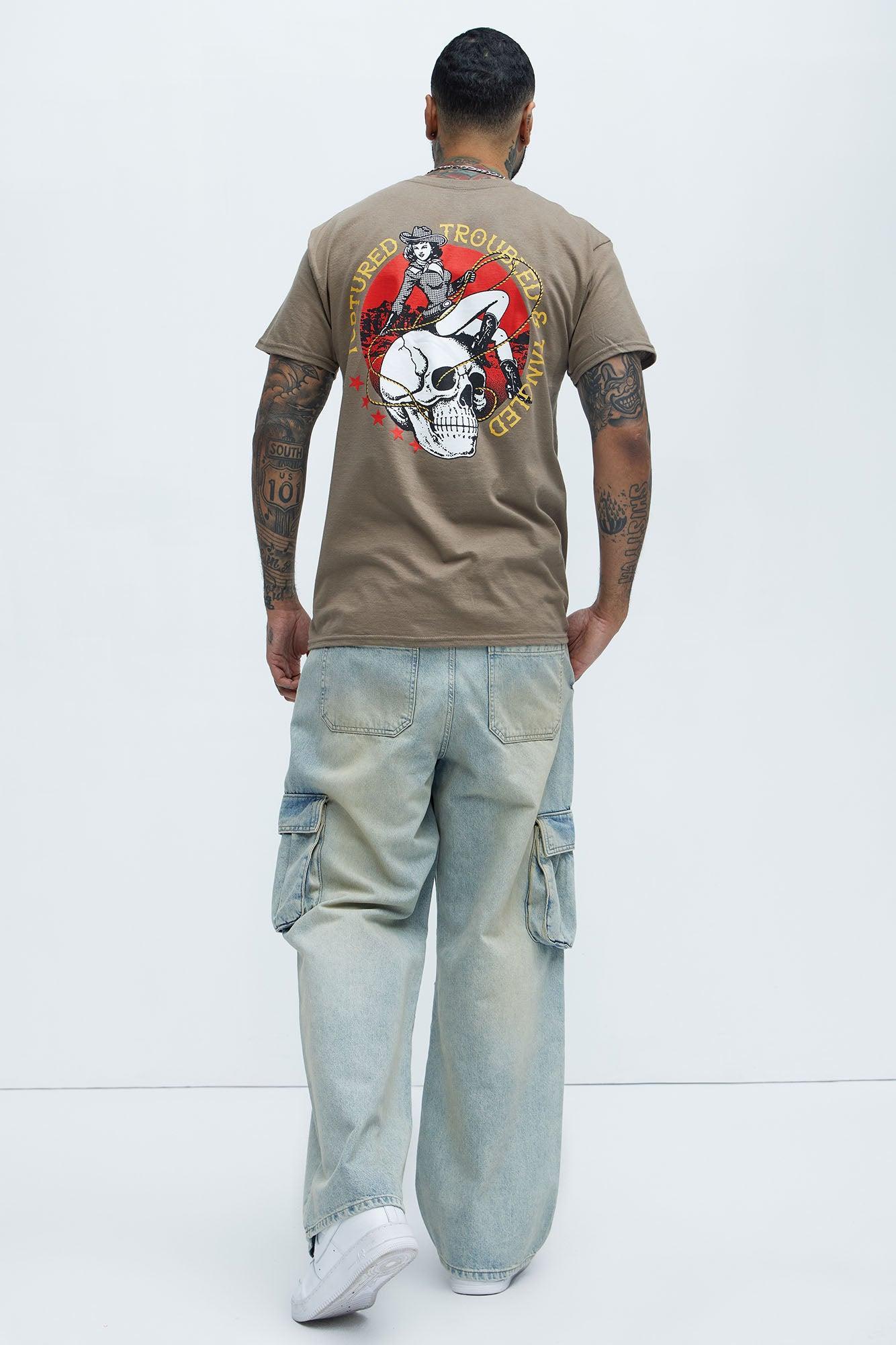 Tortured Troubled Tangled Short Sleeve Tee - Brown Product Image