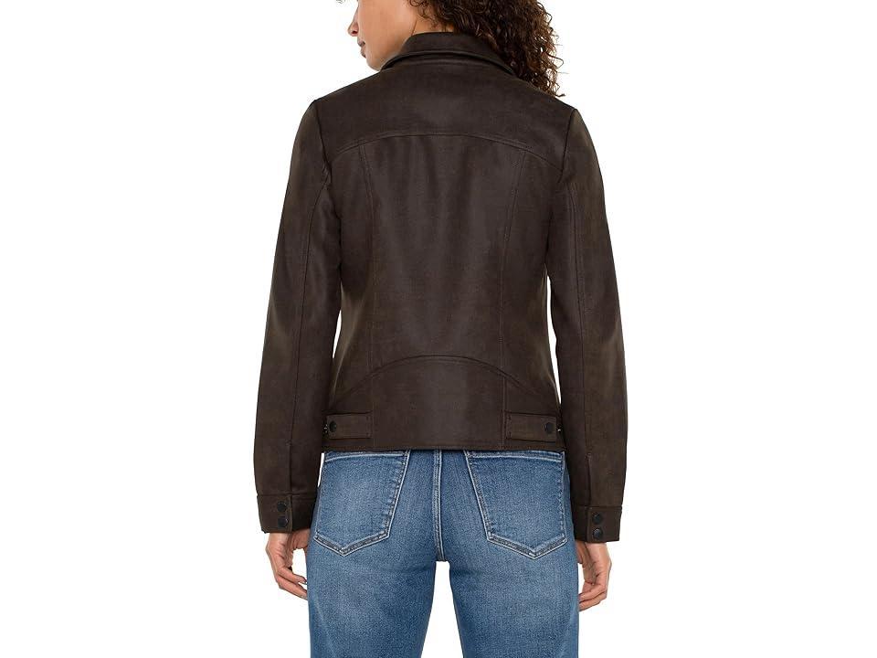 Liverpool Los Angeles Faux Leather Moto Jacket Product Image