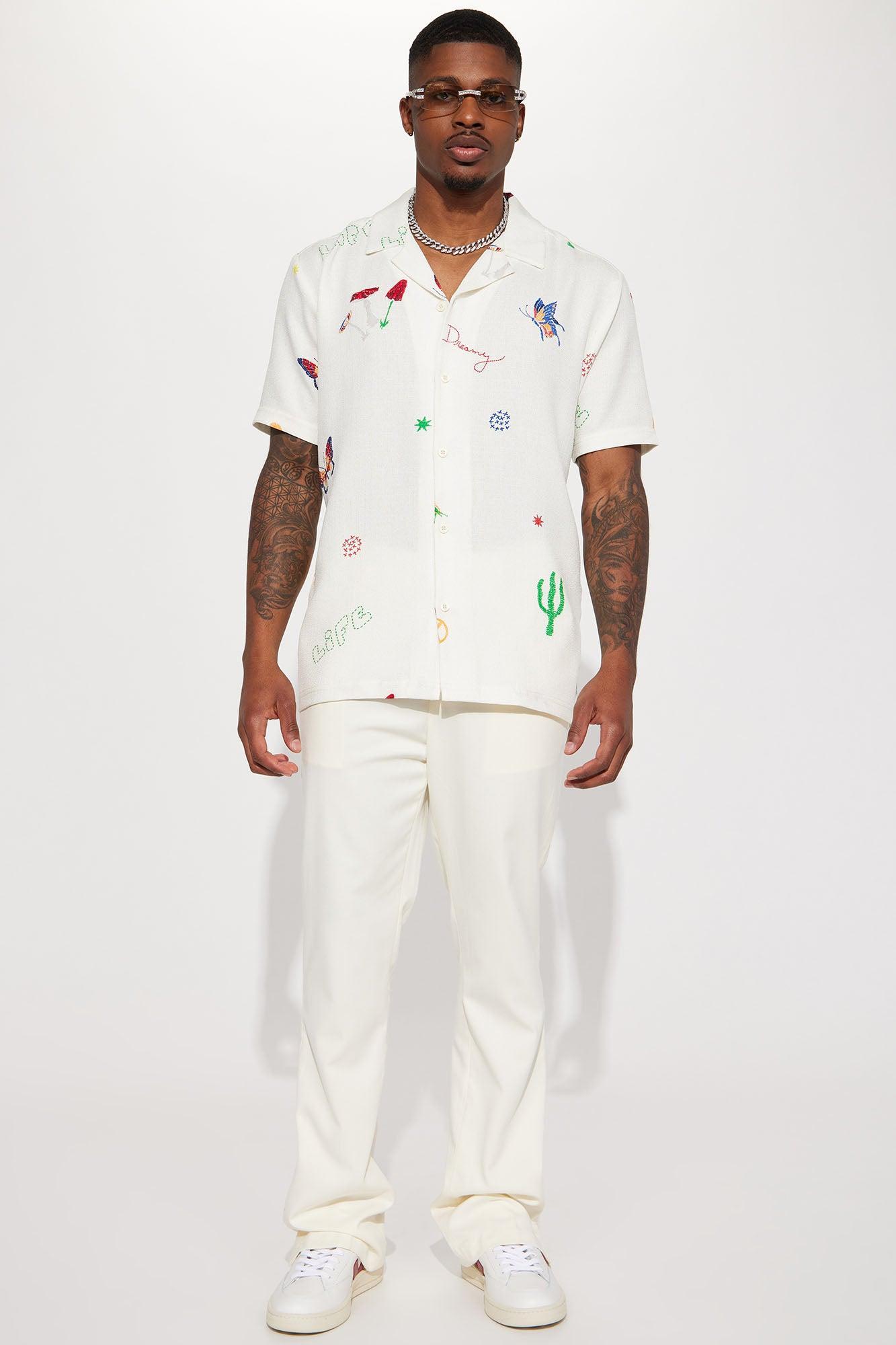 Desert Like Short Sleeve Button Up - Natural/Combo Product Image