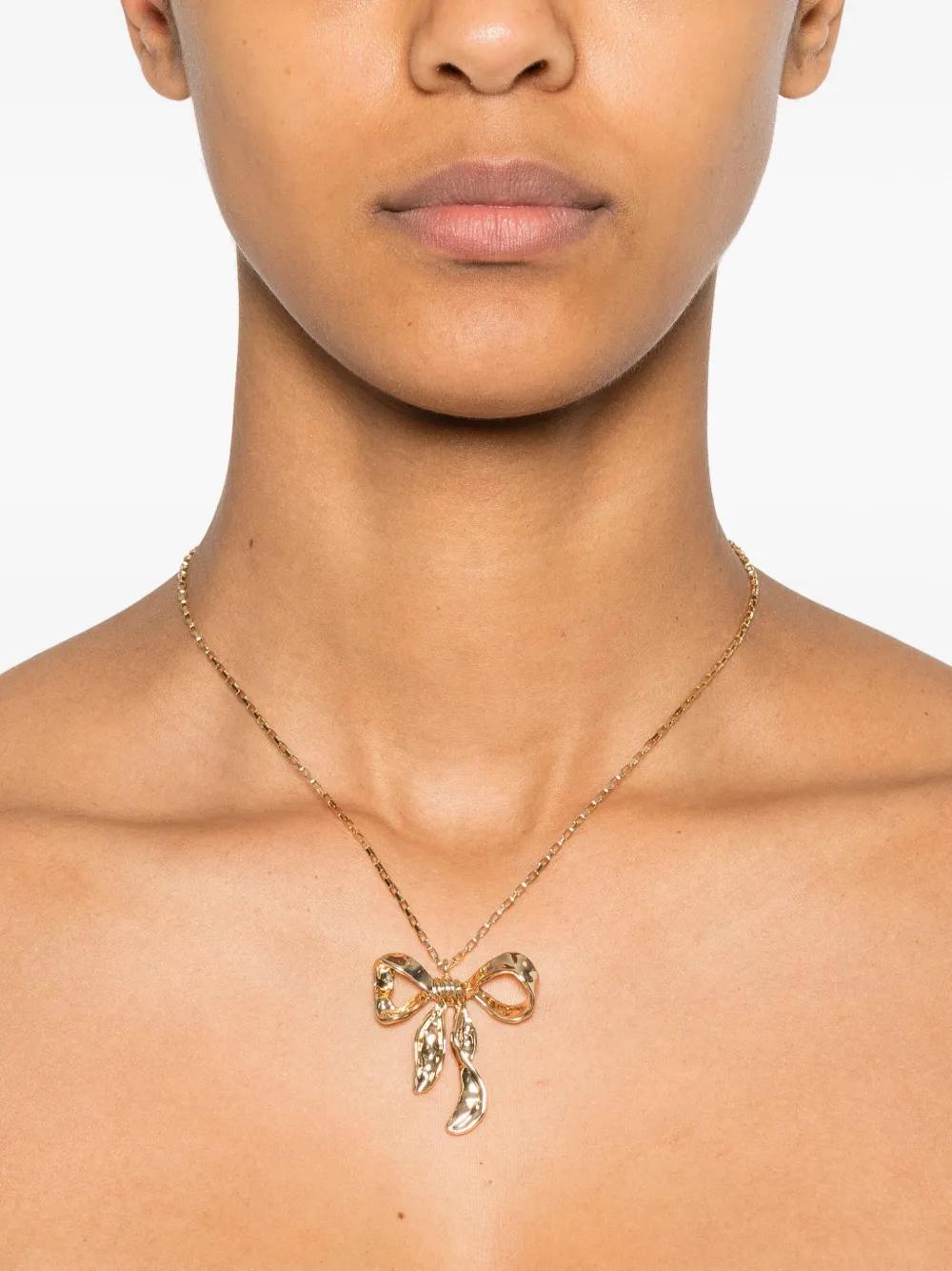 Mottled Bow Pendant necklace Product Image