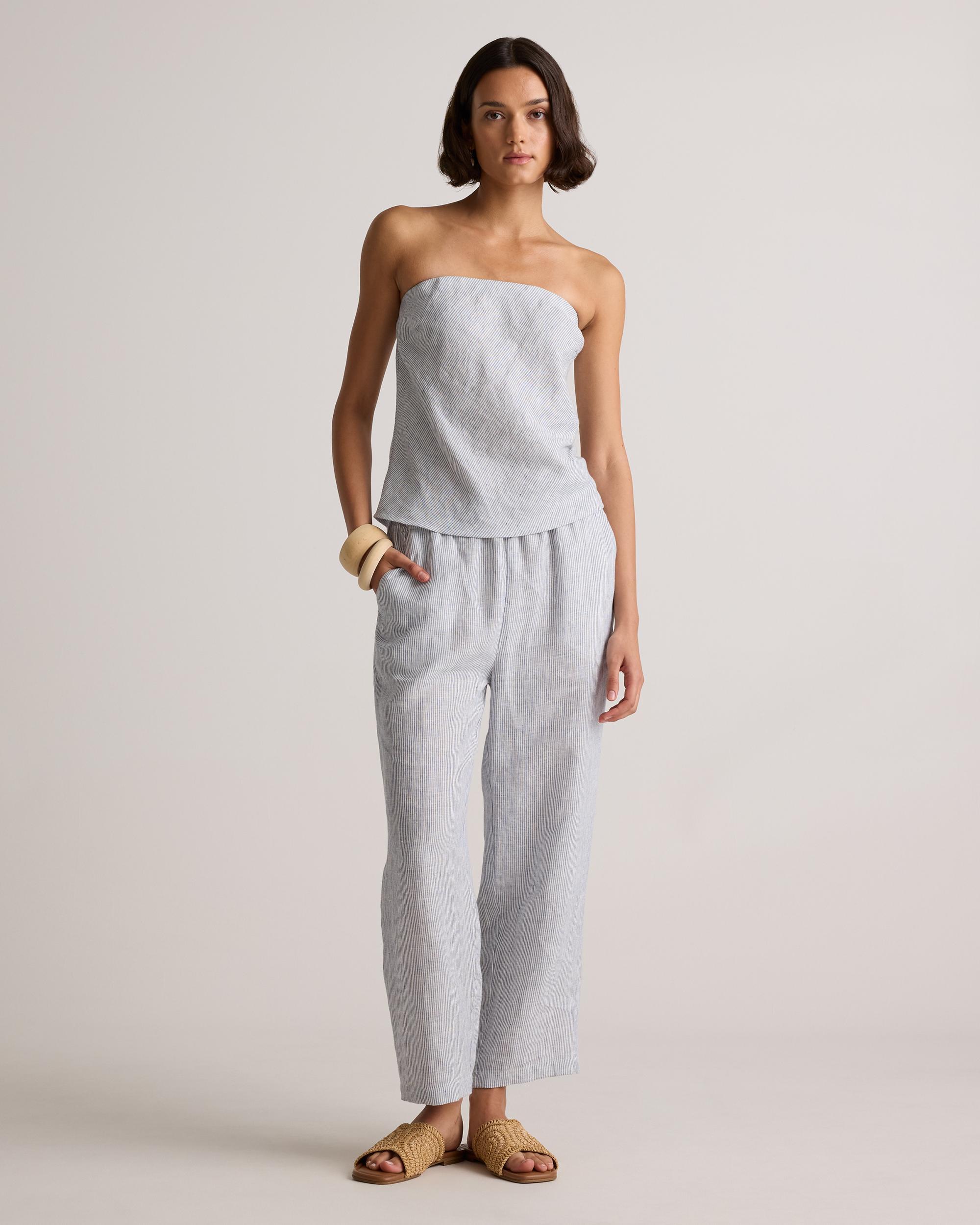 Quince | Women's 100% European Linen Strapless Top Size XL Product Image