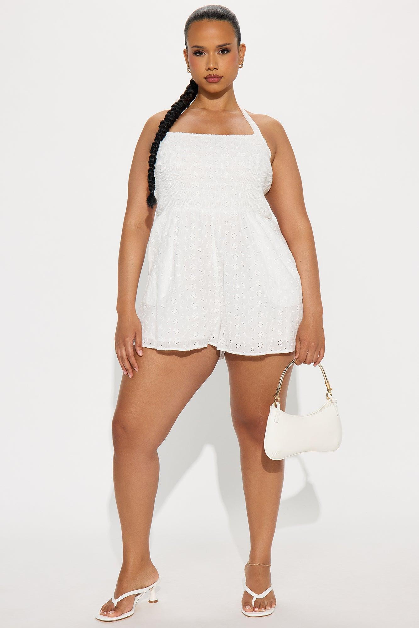 Feeling Girly Romper  - White Product Image
