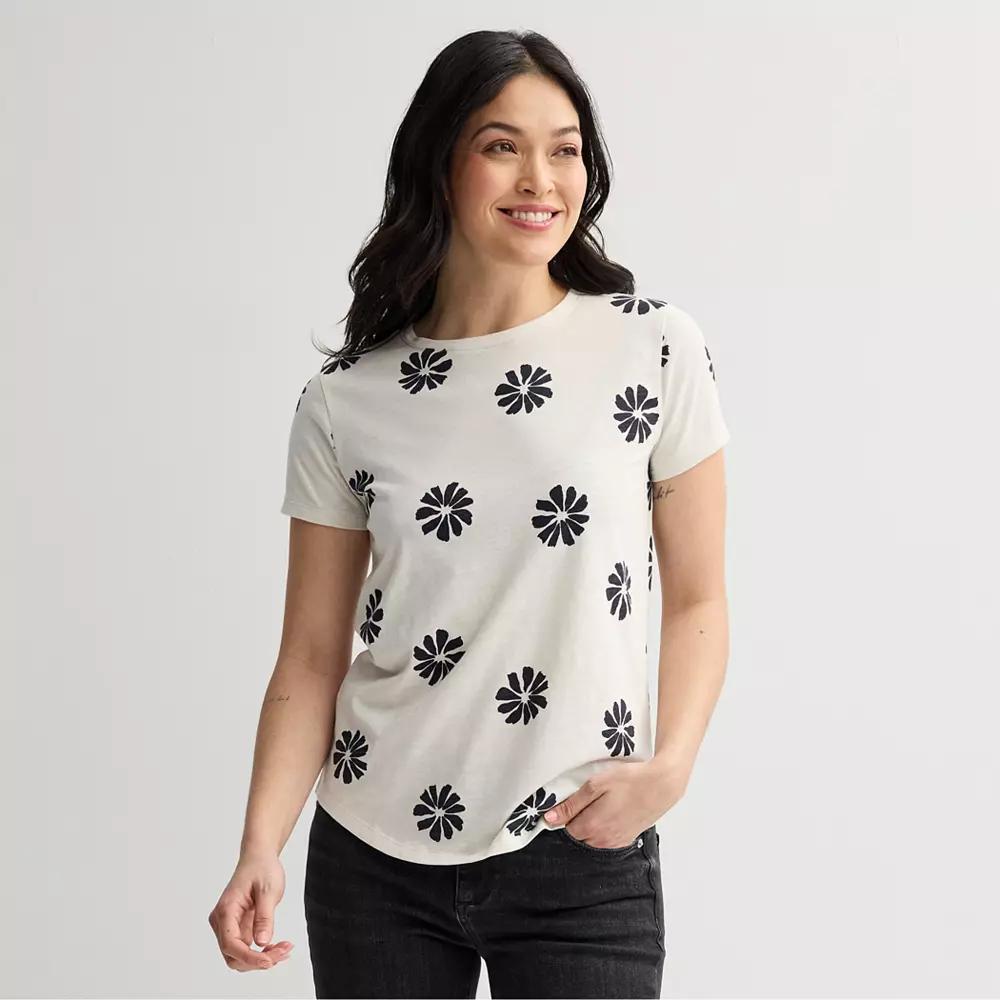Womens Sonoma Goods For Life Short-Sleeve Crew Tee Product Image