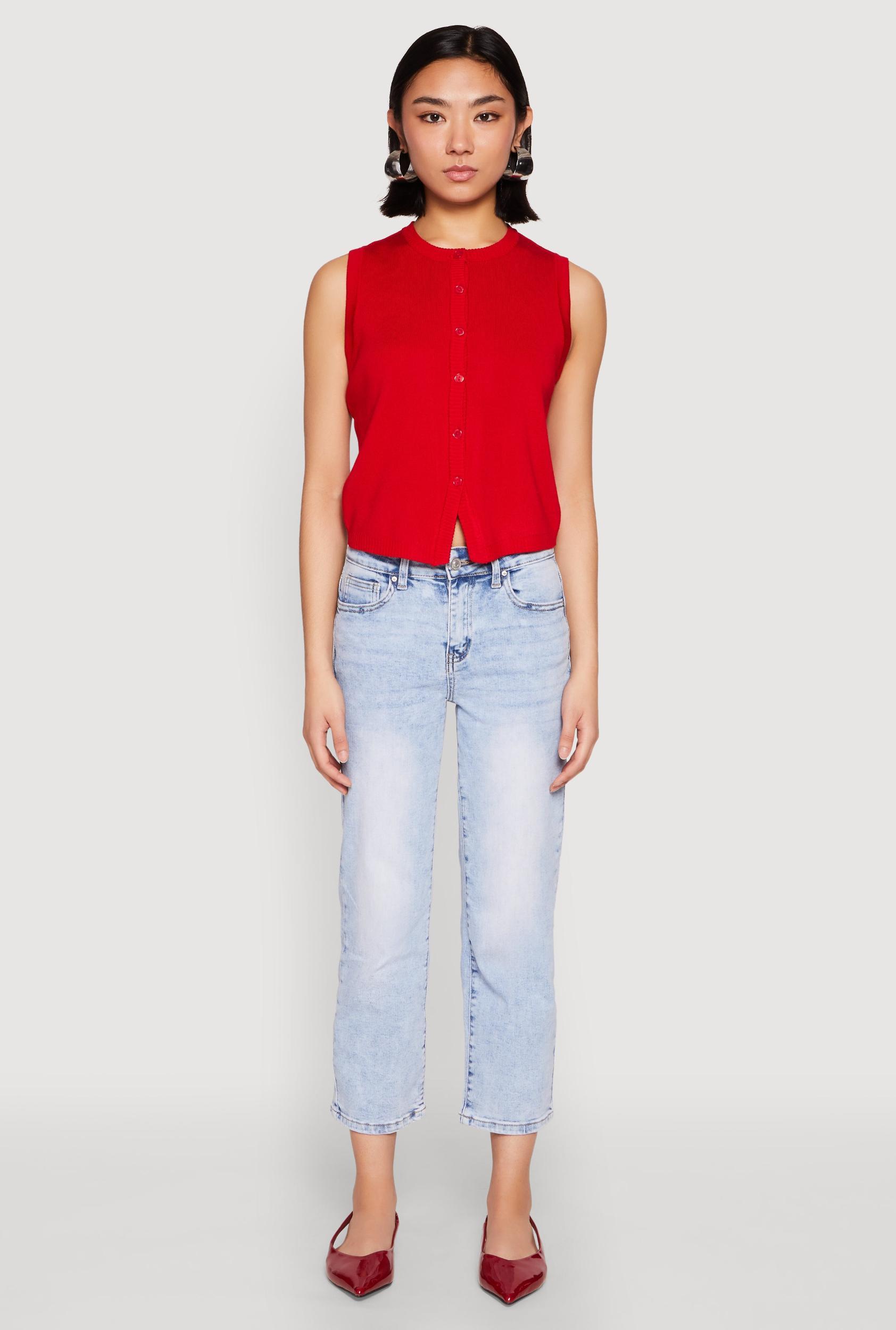 Womens WAX Straight Leg Capri Jeans Product Image