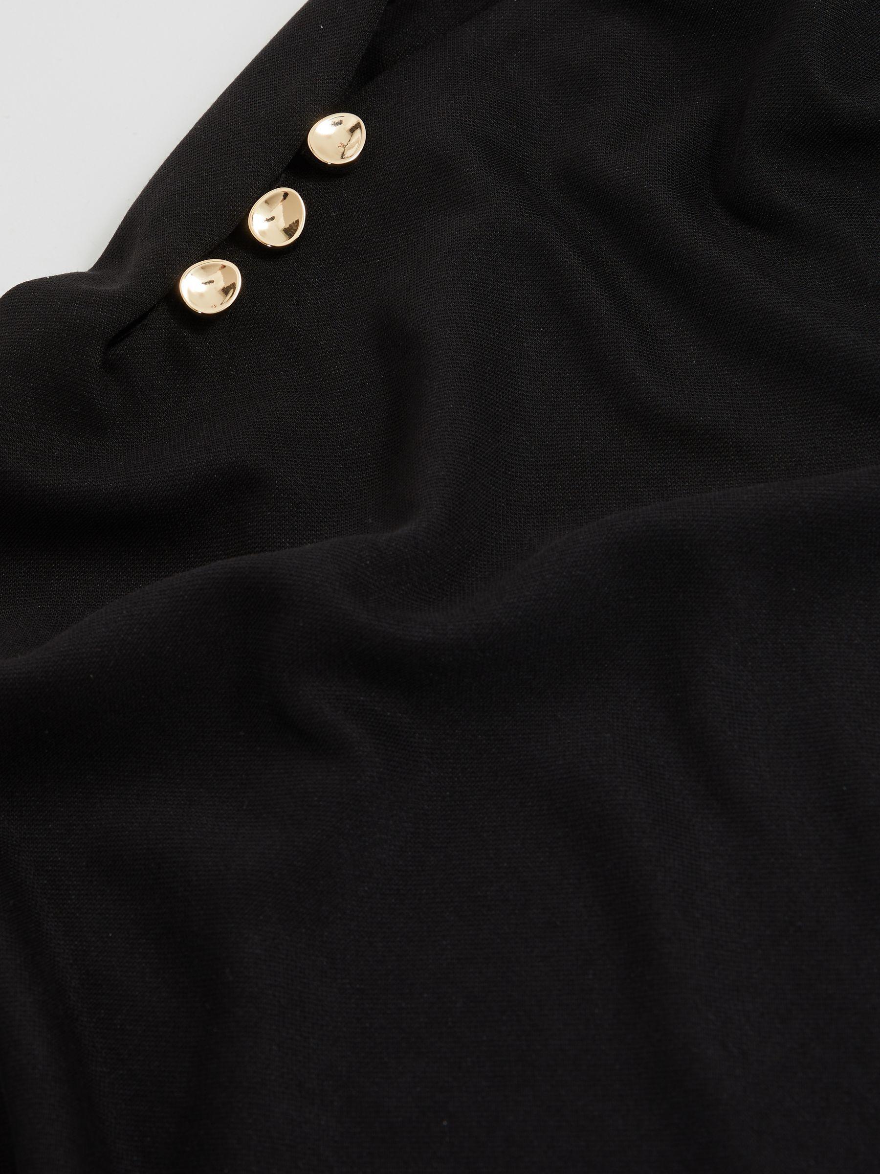 Acler Jersey Draped Midi Dress in Black Product Image