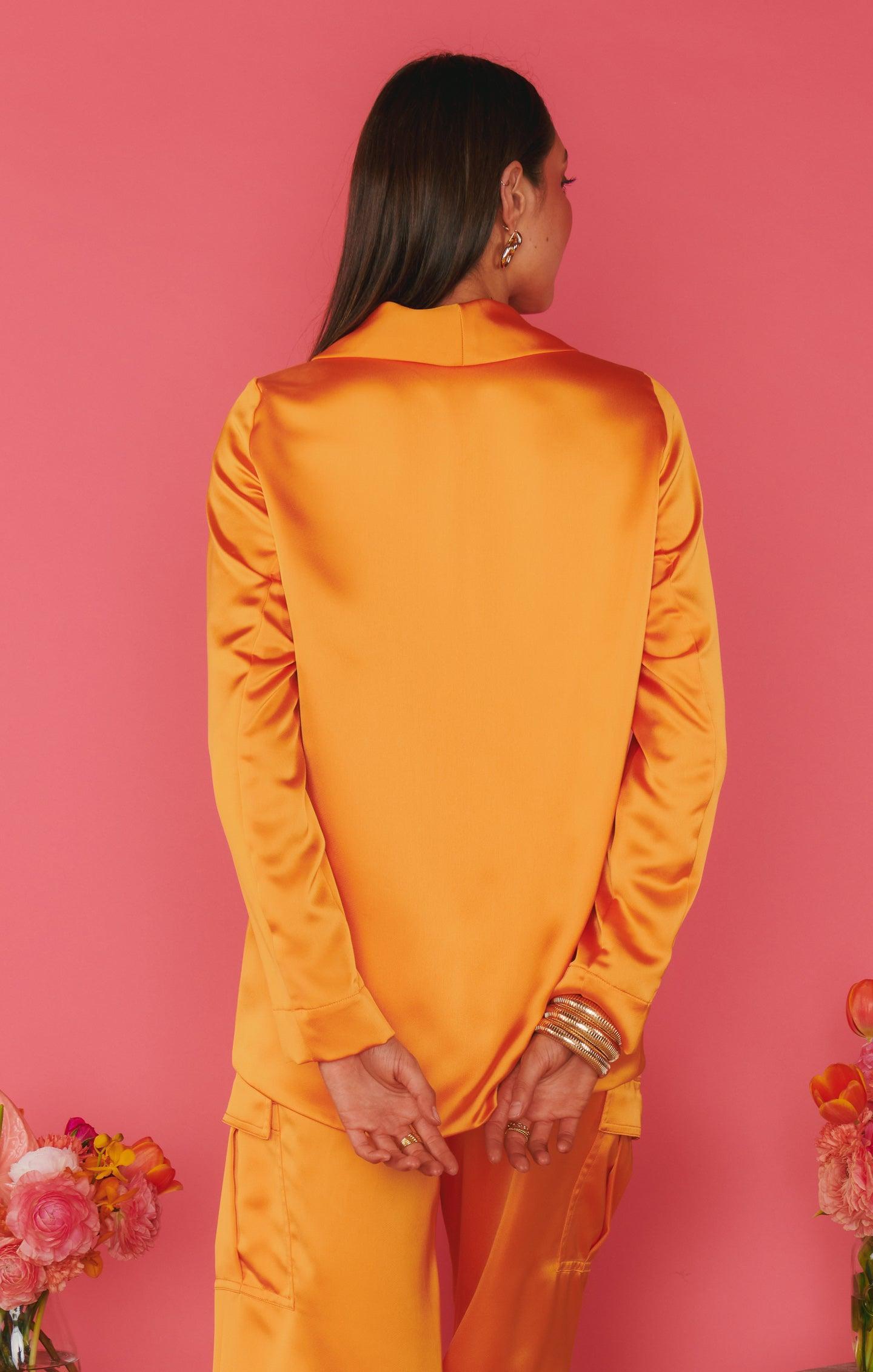 Felix Blazer ~ Tangerine Fluid Satin Product Image
