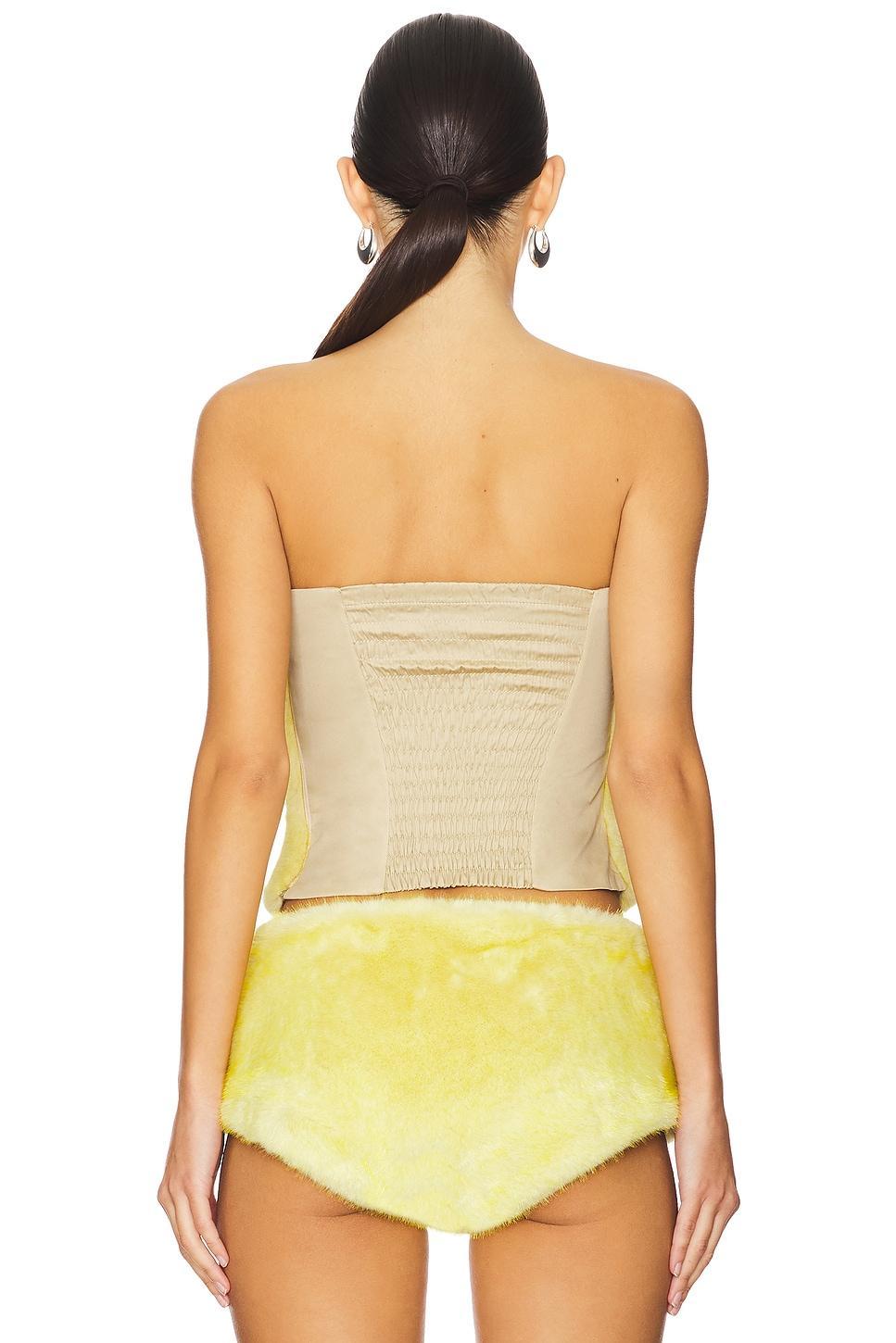Power Faux Fur Bandeau Top CULTNAKED Product Image