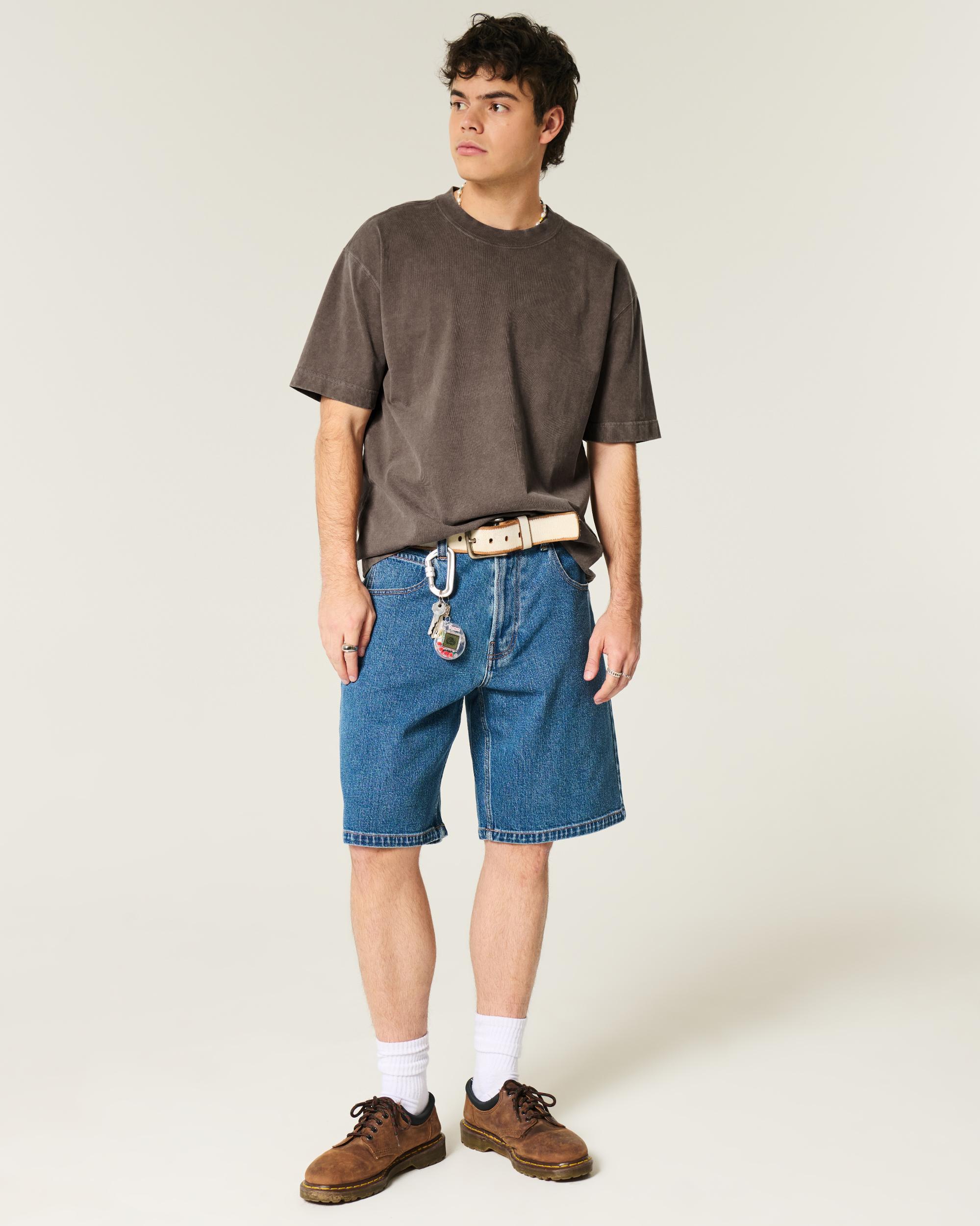 Boxy Heavyweight Washed Crew T-Shirt Product Image