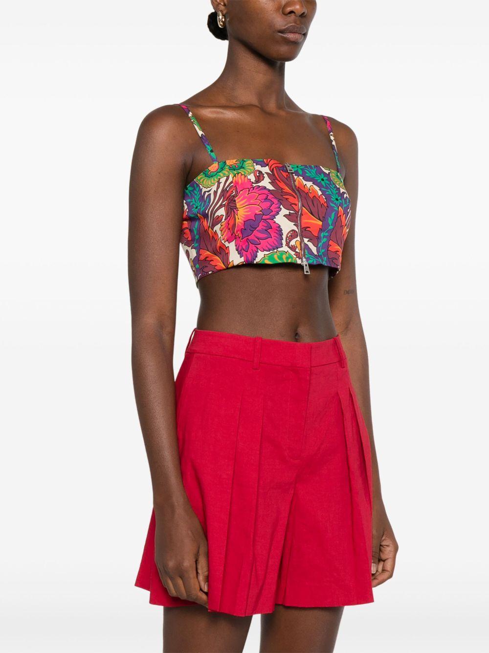 floral-print cropped top Product Image