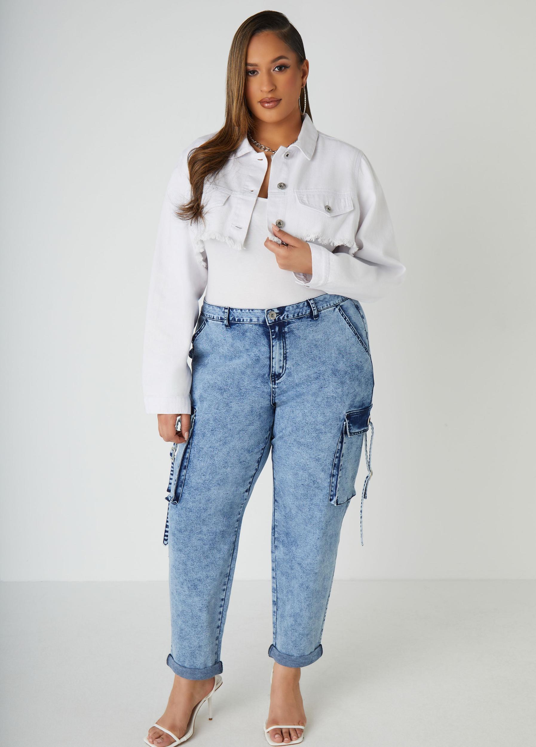 Stonewash Cargo Jeans Product Image