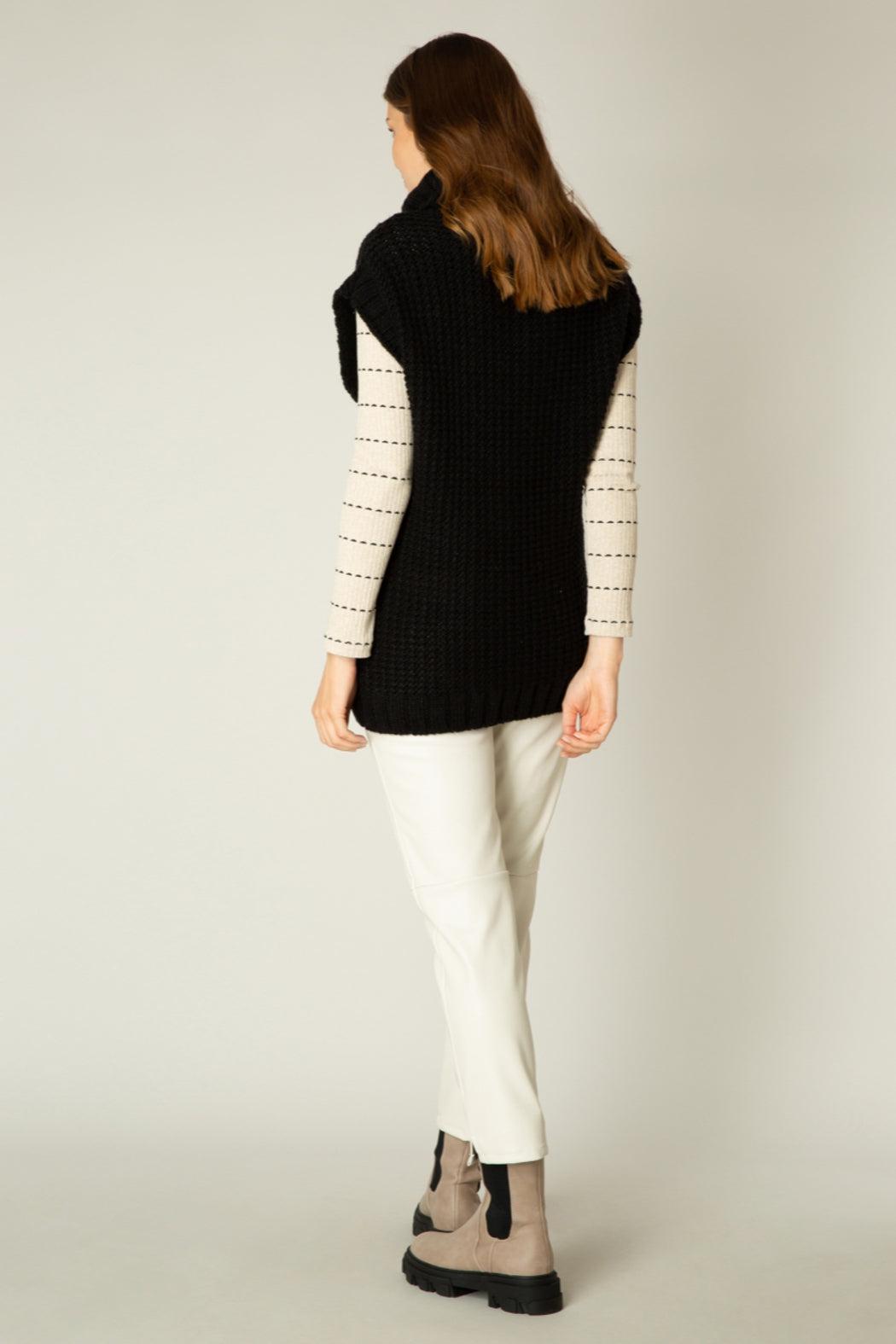Adoree Turtleneck Sleeveless Sweater Tunic Product Image