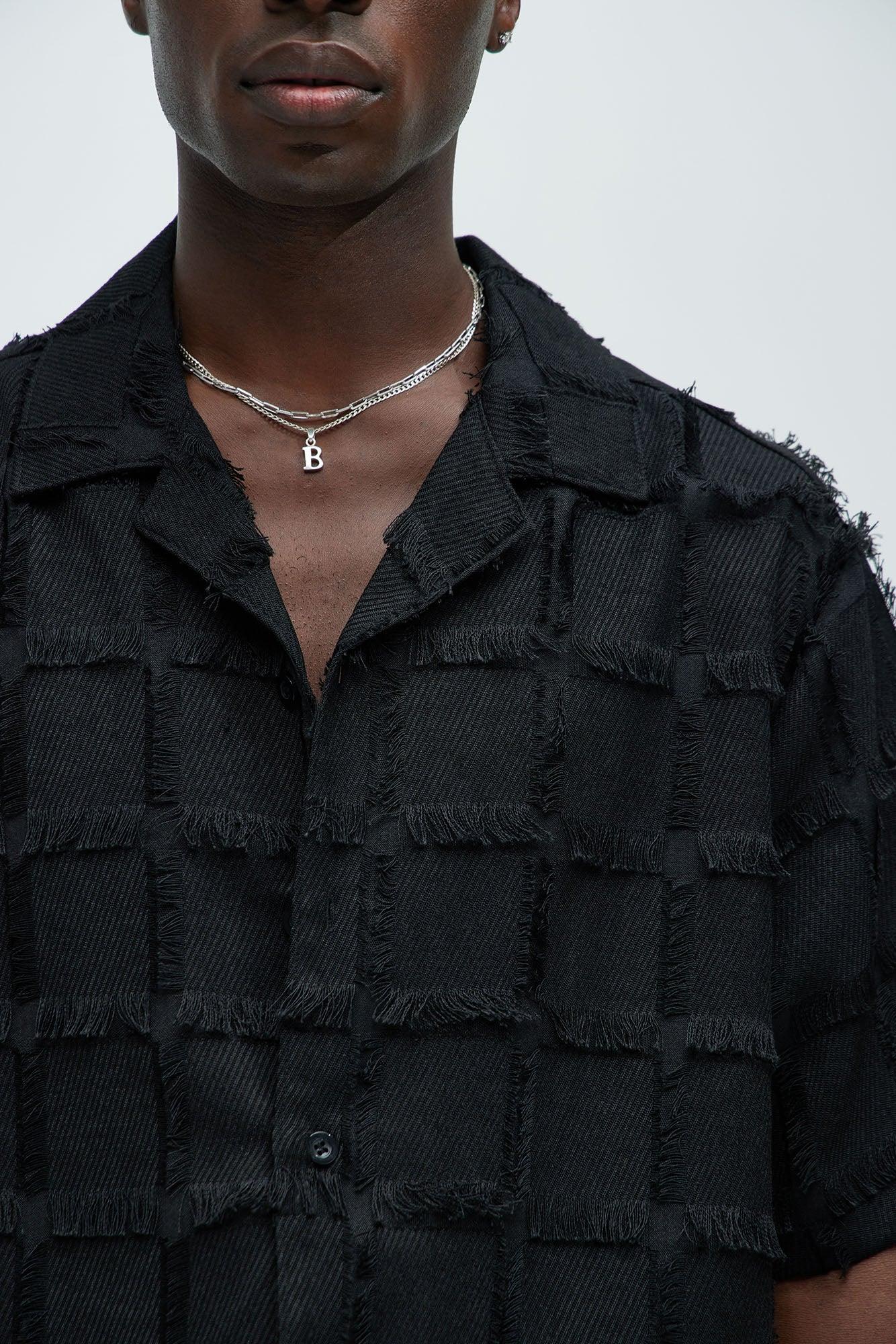 Window Textured Shirt - Black Product Image
