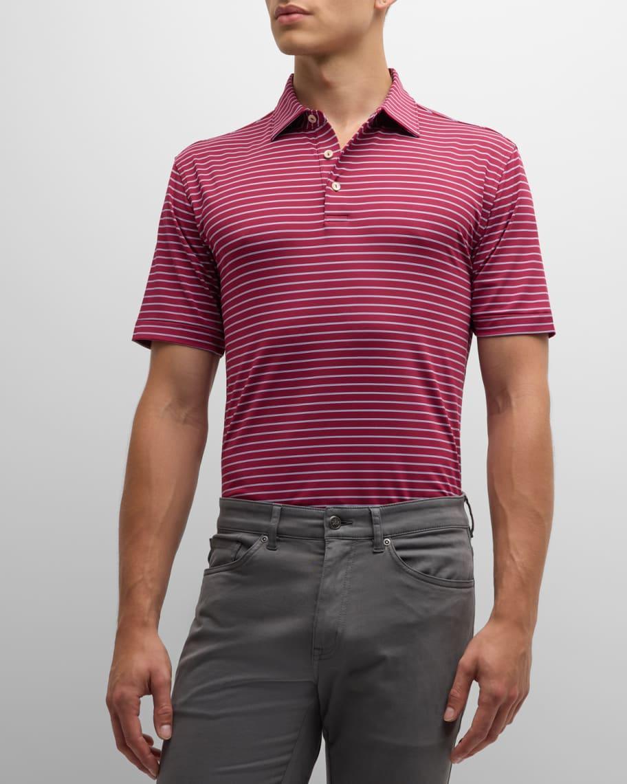 Mens Drum Stripe Performance Polo Shirt Product Image