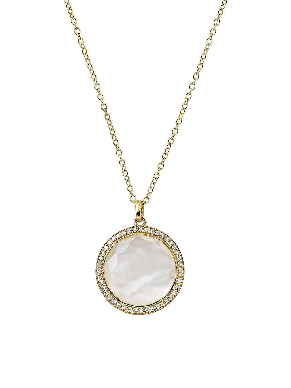 Medium Pendant Necklace in 18K Gold with Diamonds Product Image