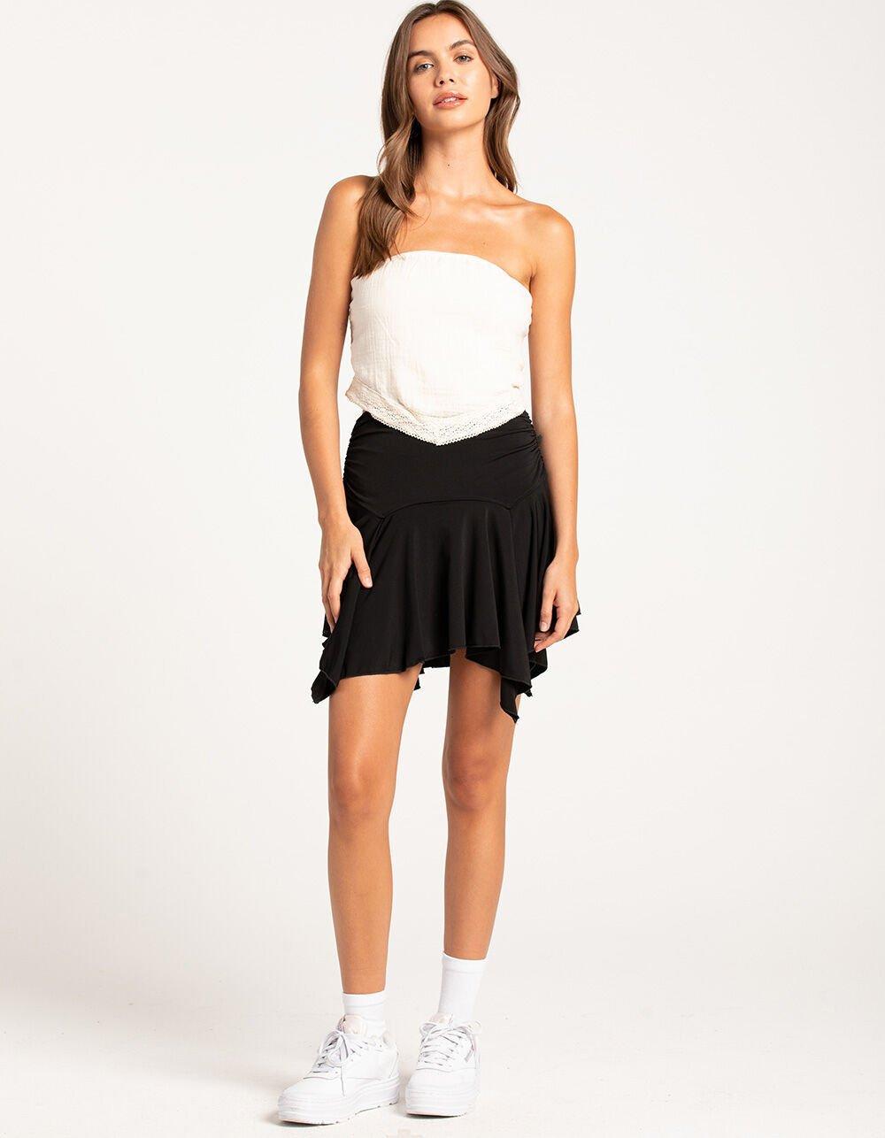 FULL TILT Gauze Crochet Trim Womens Tube Top - TAN Product Image