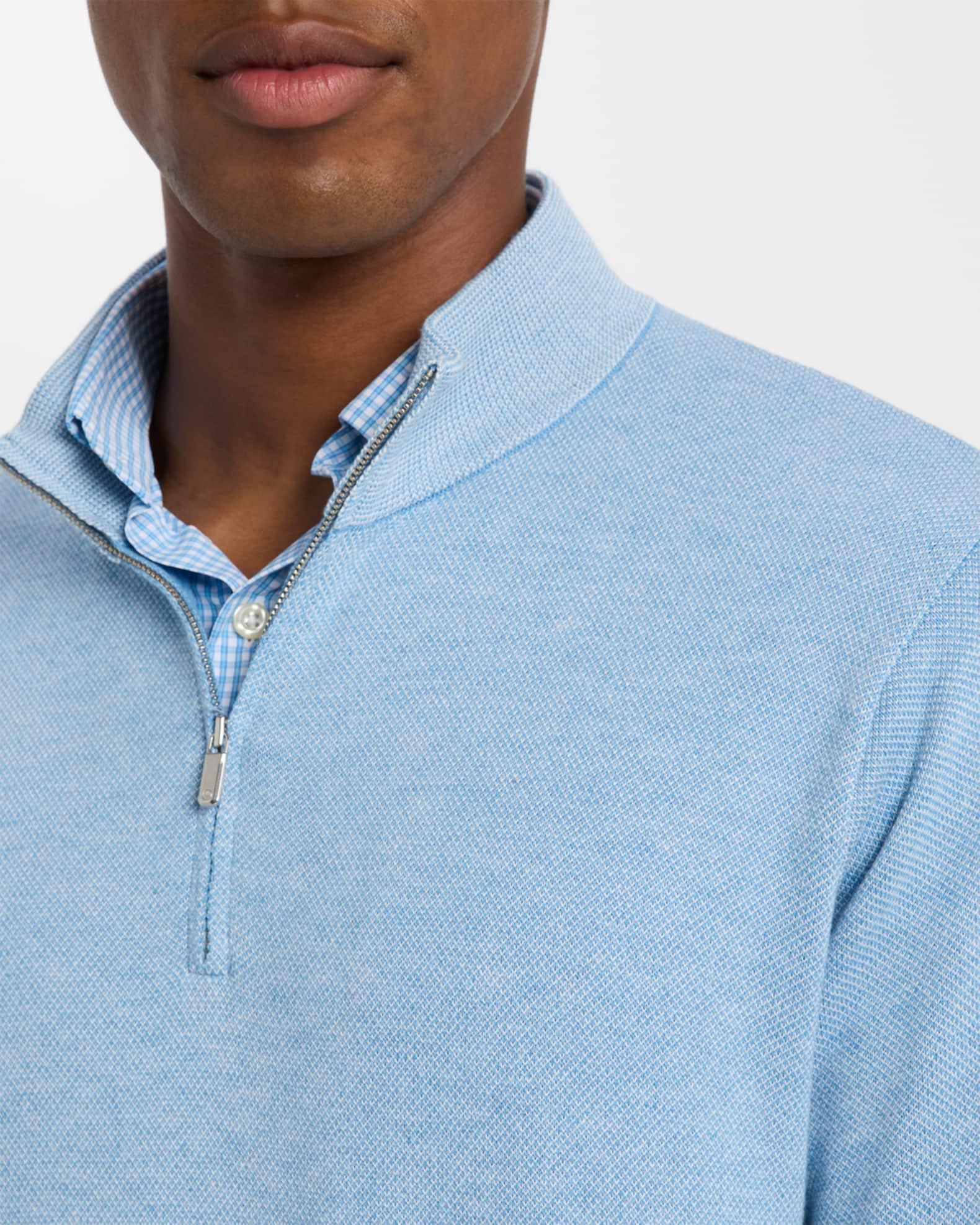 Mens Birdseye Knit Quarter-Zip Sweater Product Image