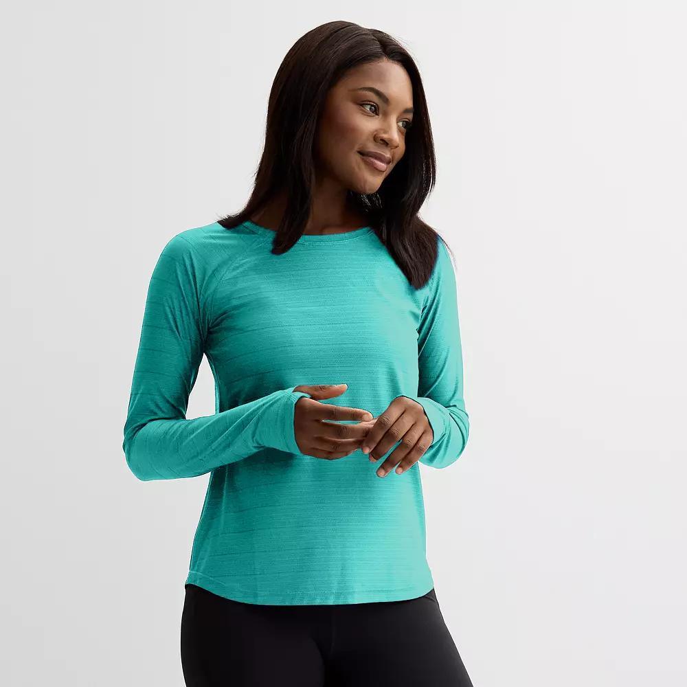 Women's Tek Gear® Mesh Long Sleeve Tee, Size: Medium, Solomon Product Image