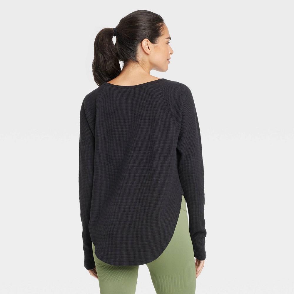 Women's Waffle Leggings-Friendly Long Sleeve Top - JoyLab™ Product Image