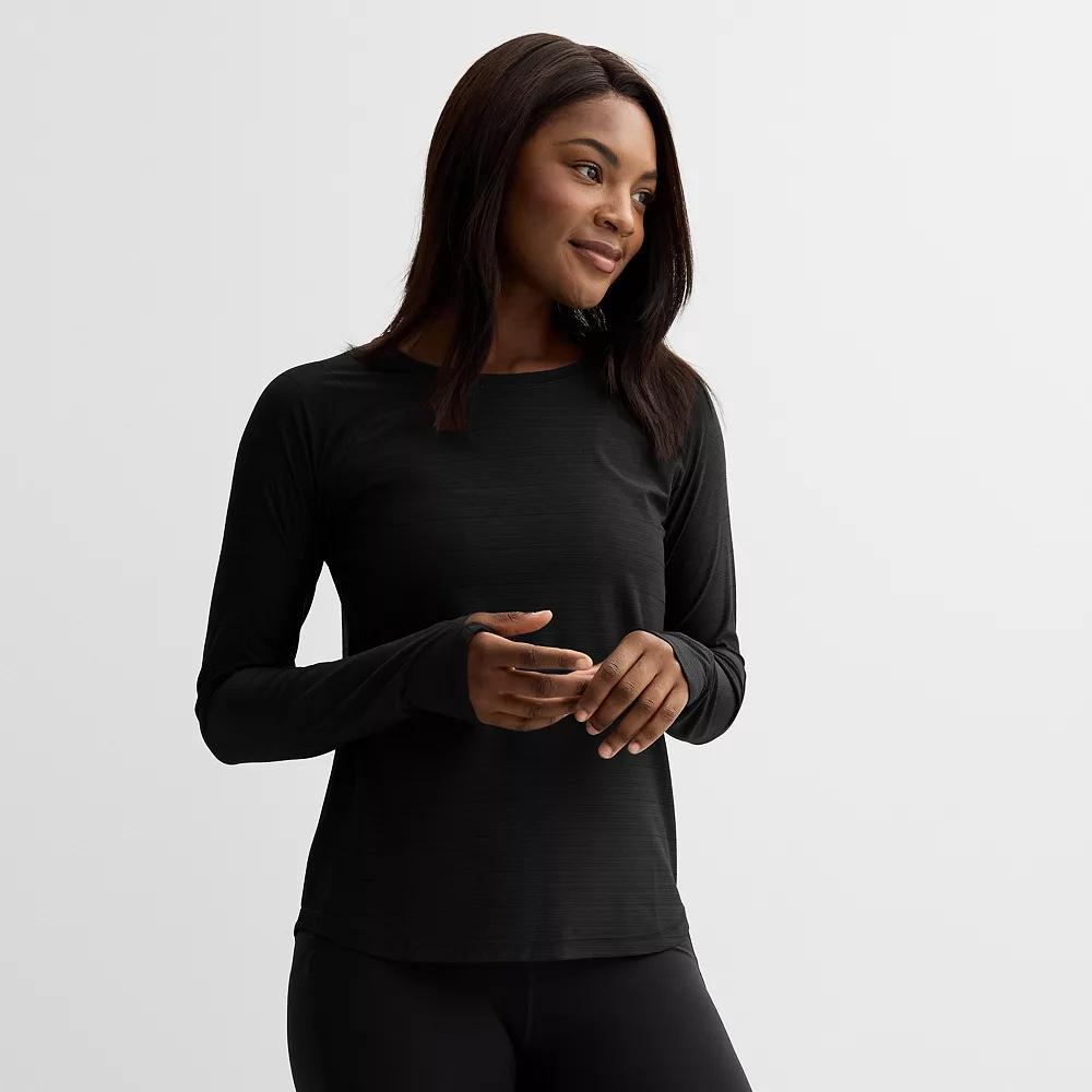 Women's Tek Gear® Mesh Long Sleeve Tee, Size: Medium, Solomon Product Image