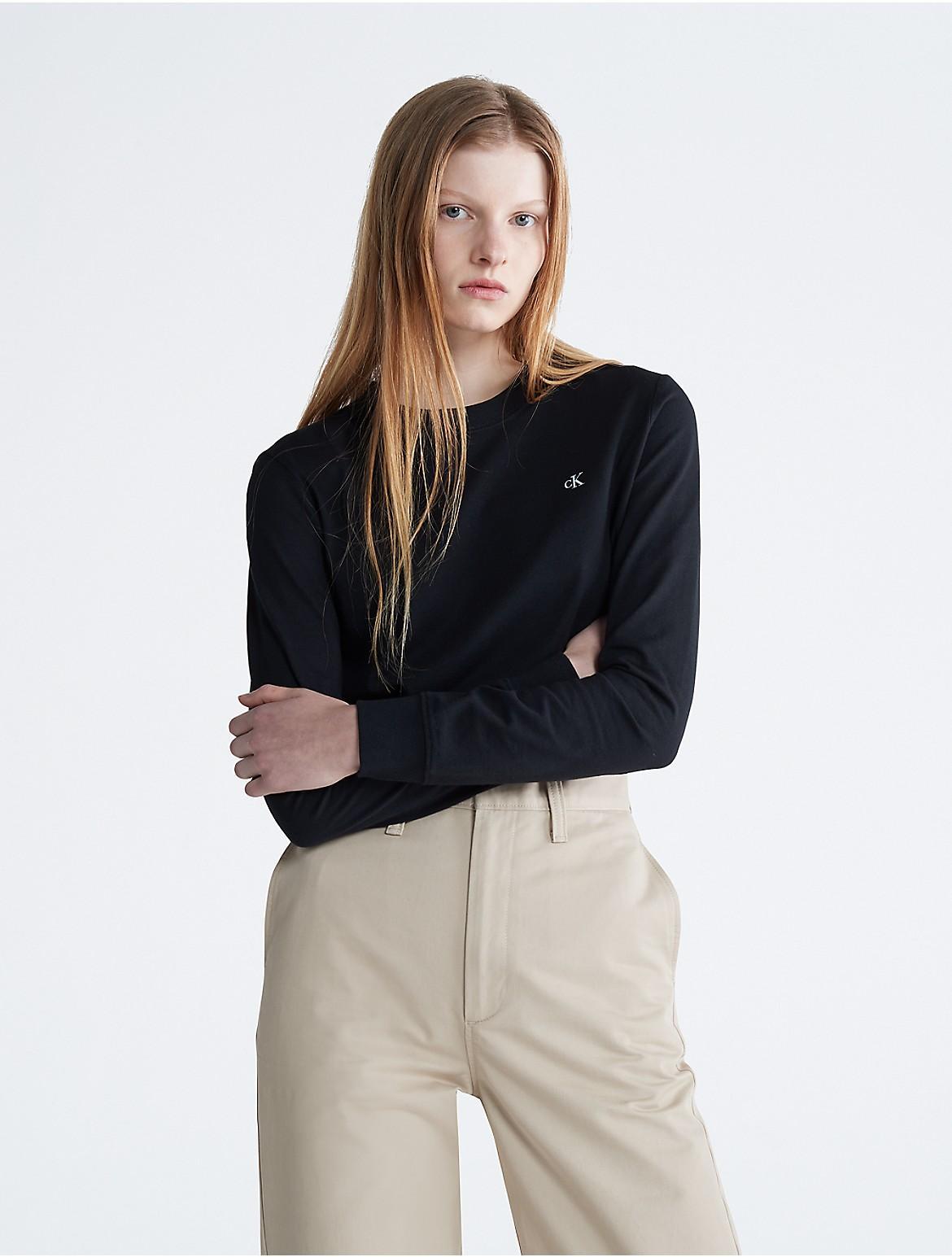 Calvin Klein Women's Archive Logo Long Sleeve T-Shirt - White - L Product Image