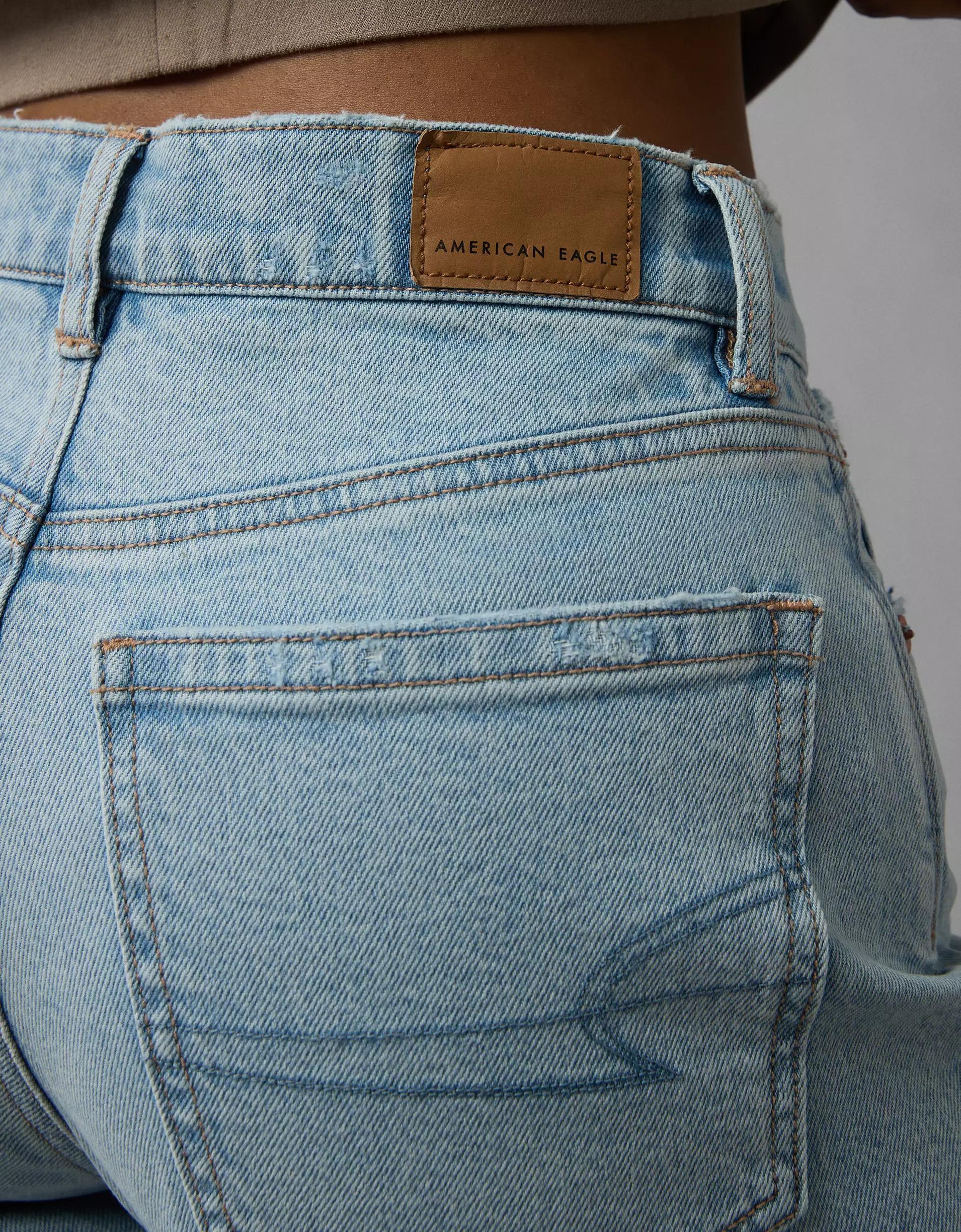 AE Strigid Ripped Super High-Waisted Baggy Straight Jean Product Image
