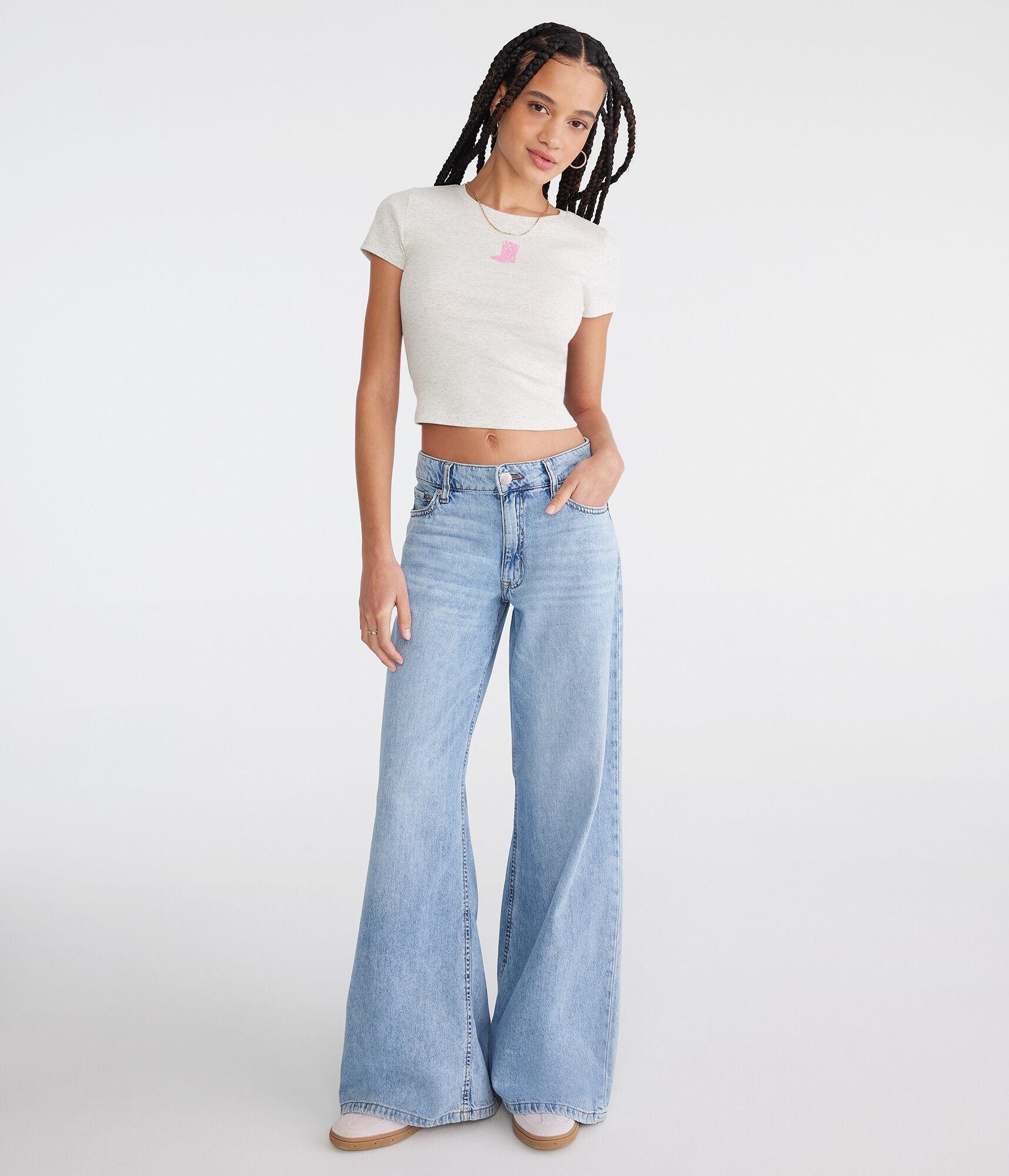 Super Wide Leg Lightweight Luxe Jean Product Image