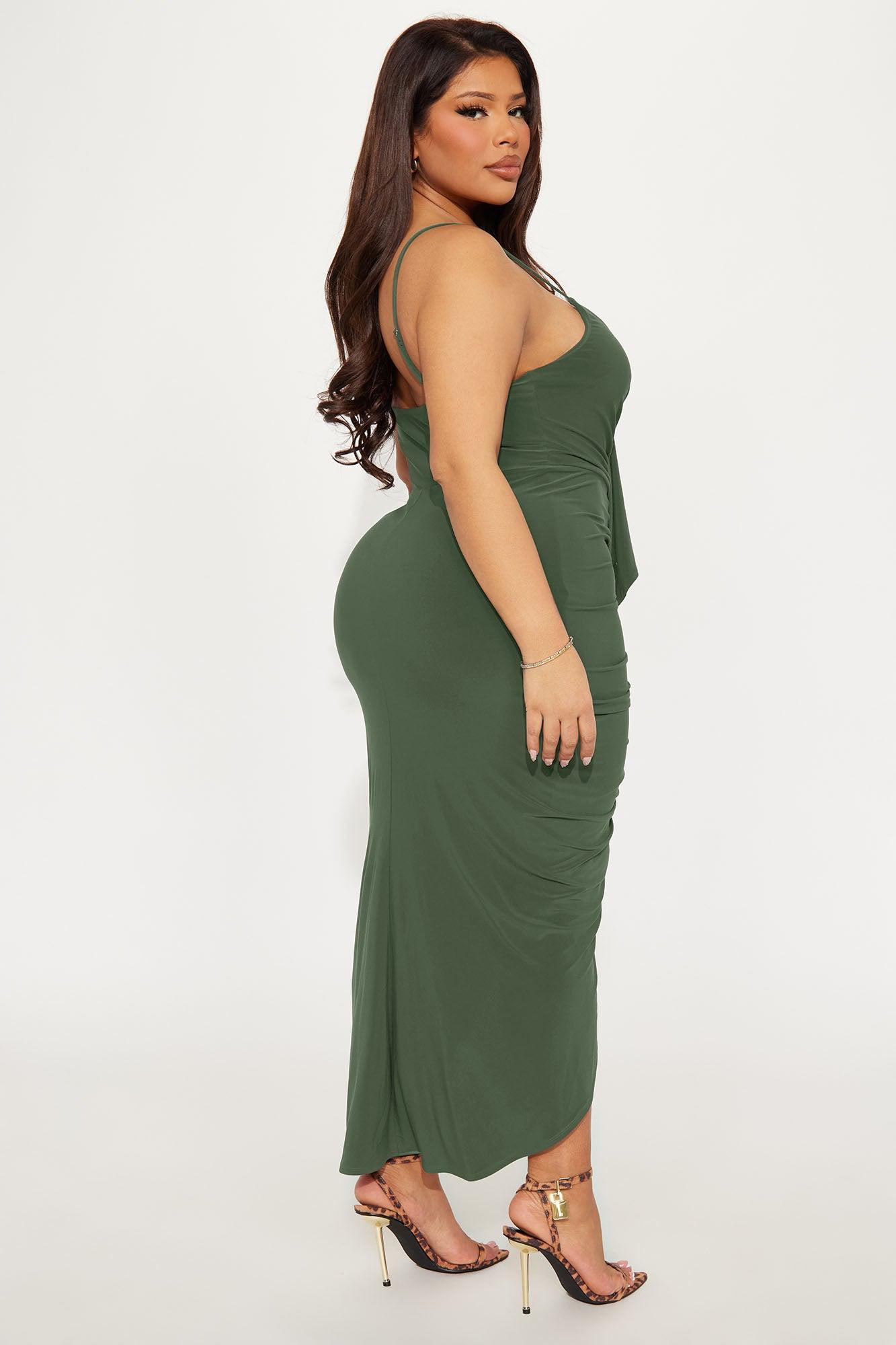 Gloria Midi Dress - Olive Product Image