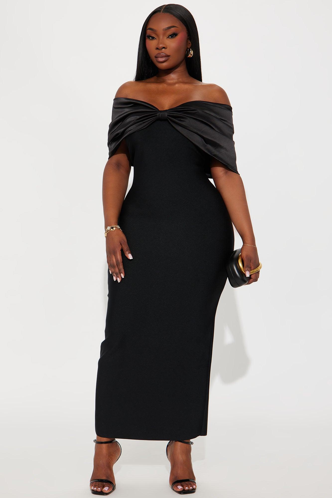Pretty Privilege Bandage Midi Dress - Black Product Image
