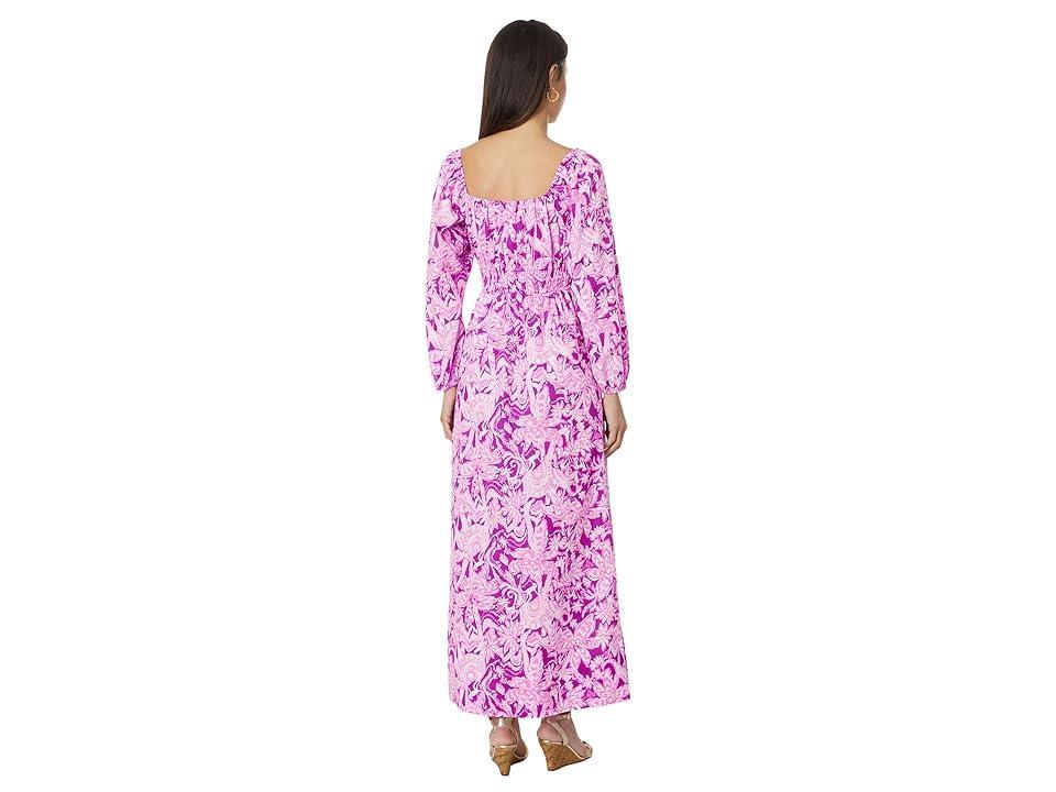 Lilly Pulitzer Lakira 3/4 Sleeve Cotton (Mulberry Wild Ride) Women's Dress Product Image